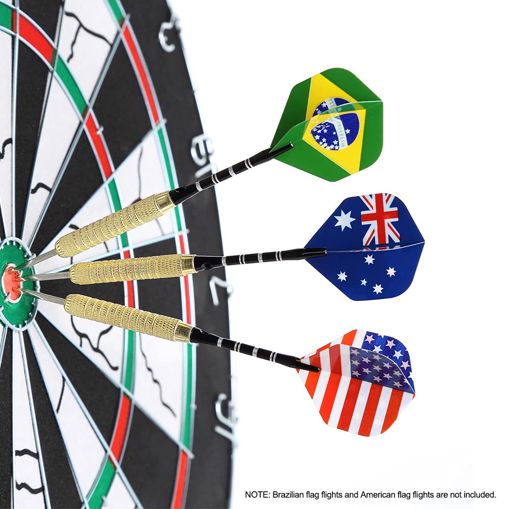 Wolftop Standard Dart Flights 40 Sets 120 Pcs - Durable Pet And Laser Replacement Feather Tail Wings - Dart Accessories Kit For