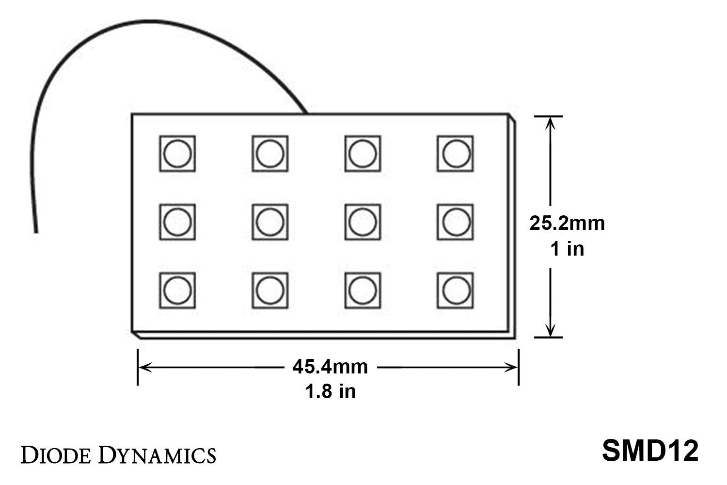 Led Board Smd12 Cool White Single Diode Dynamics