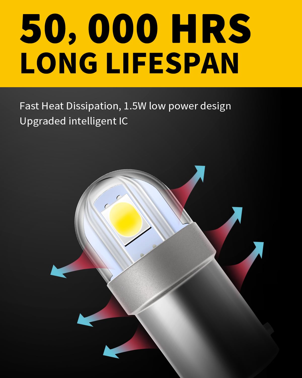 Antline BA9S LED Bulb, Super Bright White 12V Canbus Error Free for Dome, Map, License Plate & Glove Box Lights (Pack of 10)