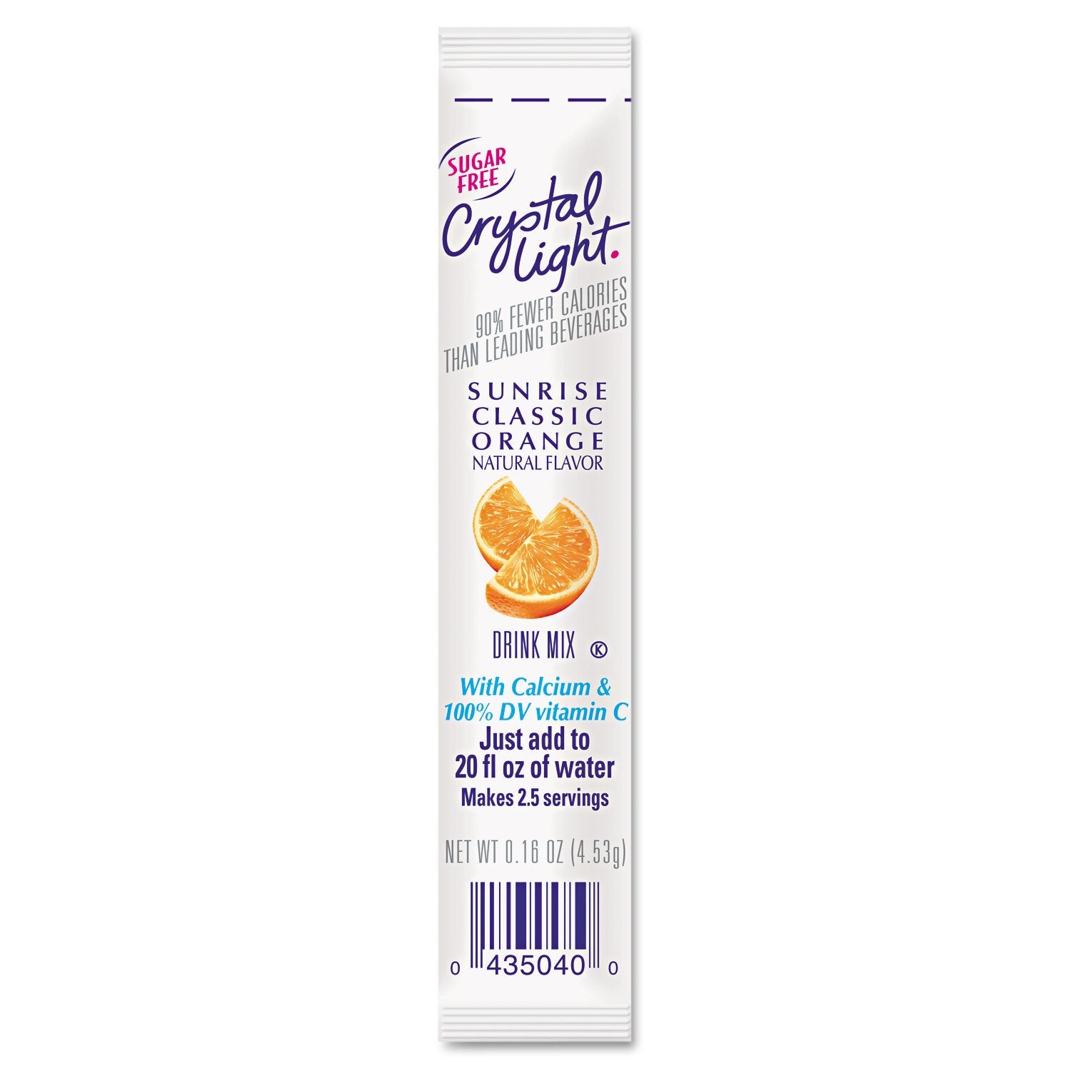 Crystal Light On-the-Go Drink Mix, Sunrise Orange, .16oz Packets, 30 Count