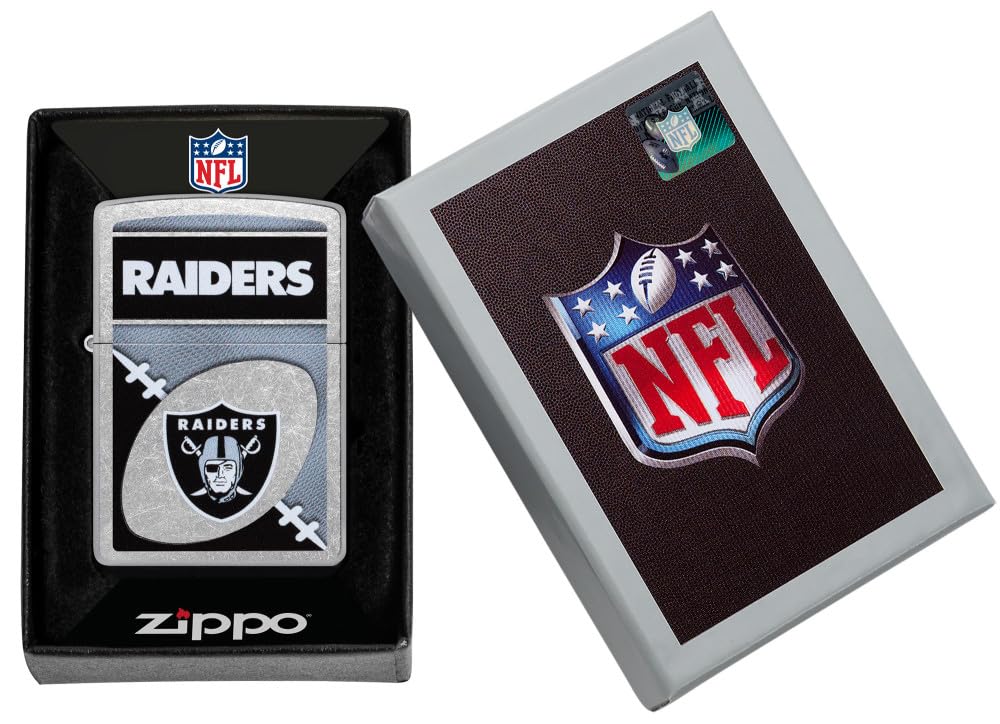 Zippo Nfl Las Vegas Raiders Street Chrome Pocket Lighter