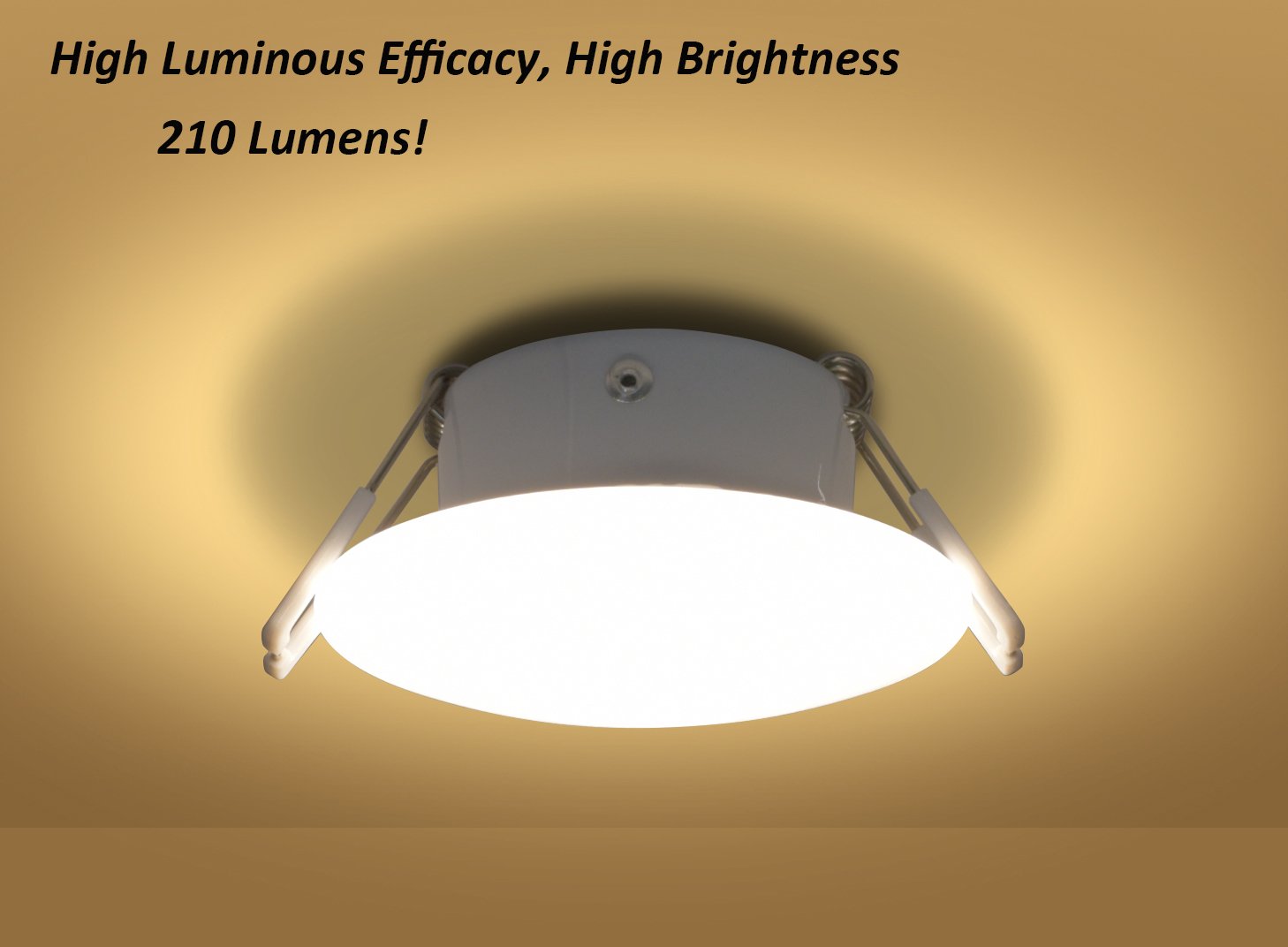 Facon 3 Inch 12V LED RV Puck Light, DLFST3-008/RVR3H-MH34, 3400K Full Aluminum Recessed Mount Down Light, 12Volts Interior Light