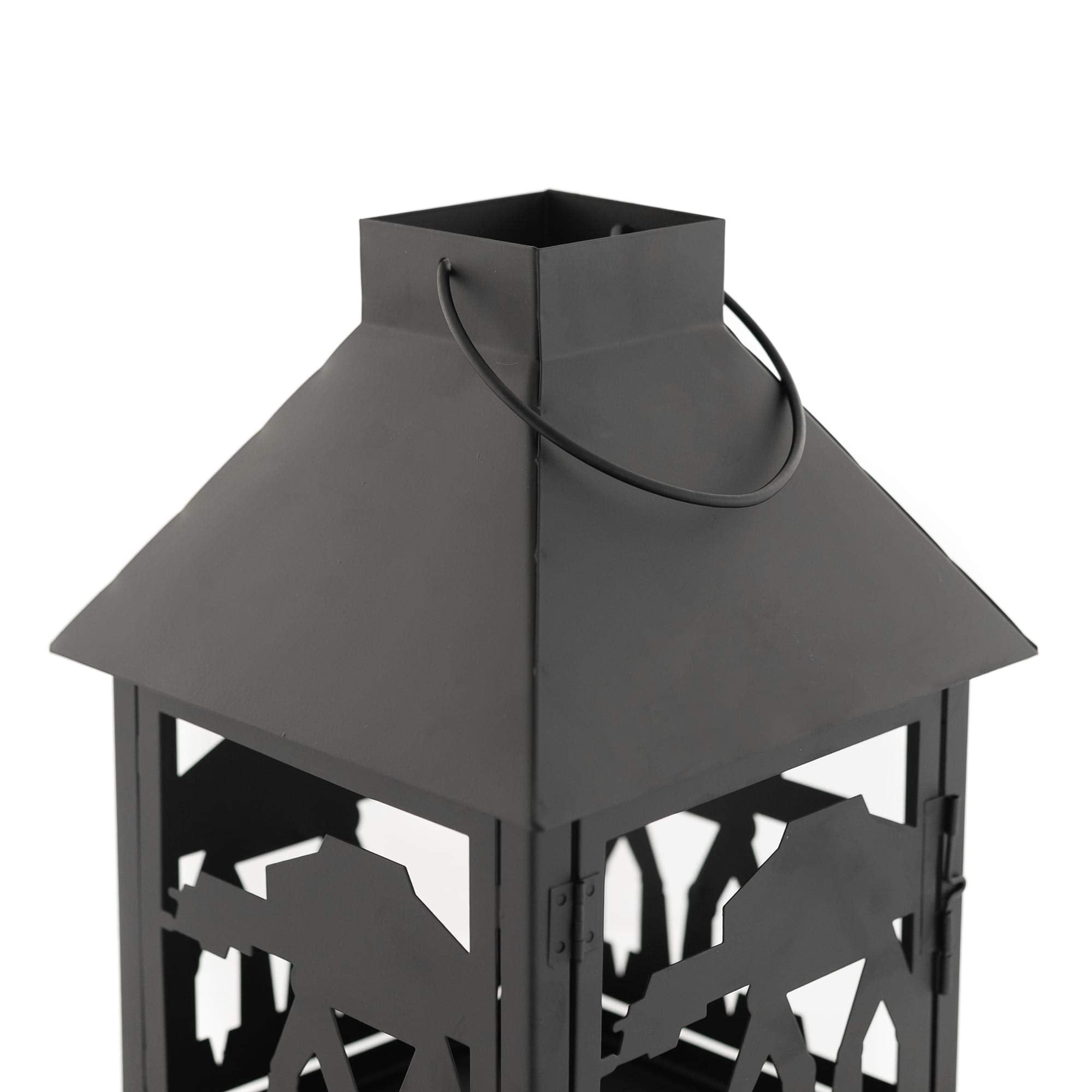 Seven20 Star Wars Stamped Lantern | Black Die-Cut Imperial At-At Walker | Indoor & Outdoor Use | Short Frame - 12 Inches Tall