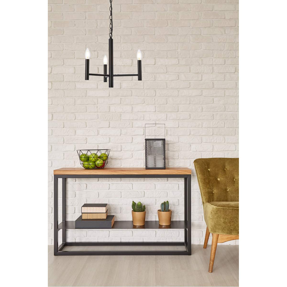 Elegant Lighting Living District Carmella 3 Lights Pendant in Black