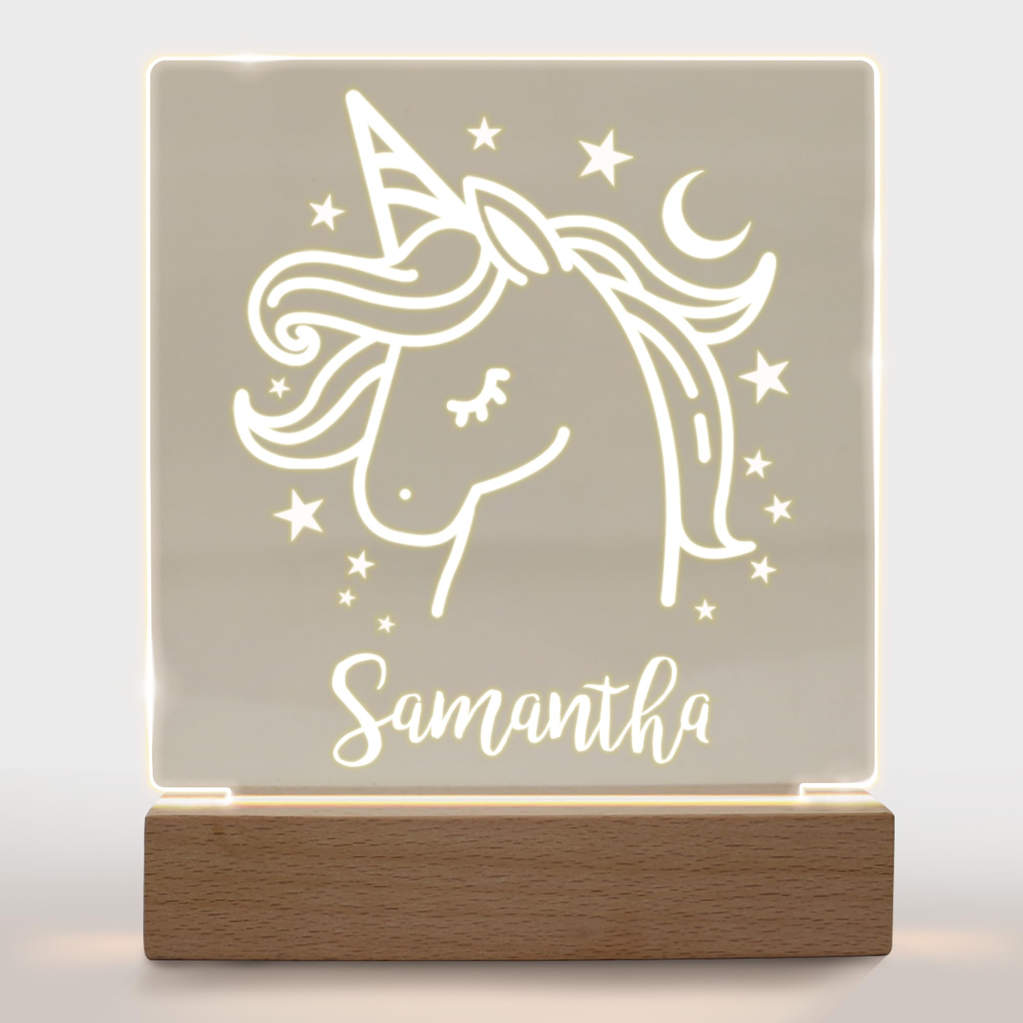 Personalized Night Light For Kids Girls Boys Customized Gifts For Baby Nursery Bedroom Decor Unicorn