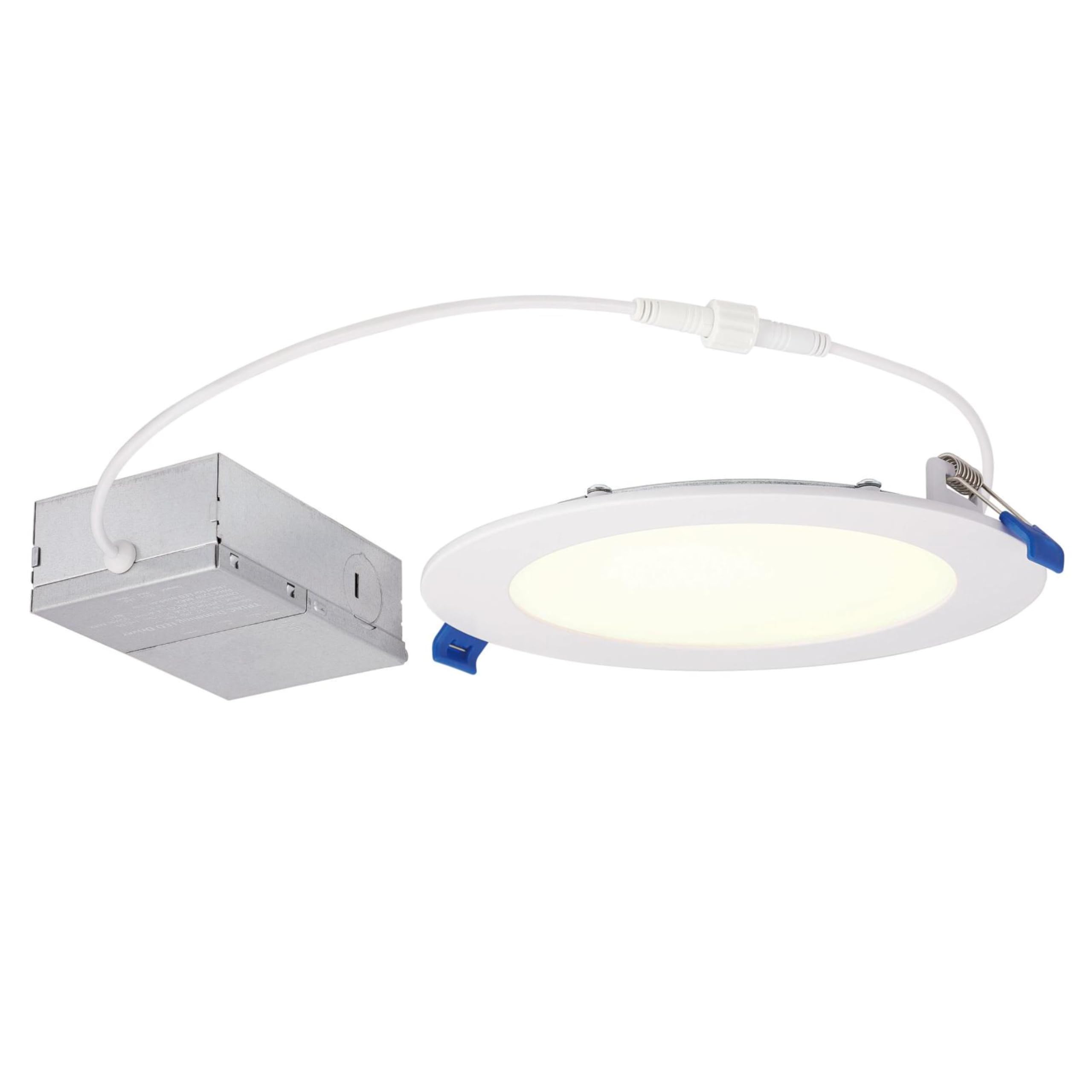 Westinghouse Lighting 5107200 12 Watt (80 Watt Equivalent) 6-Inch Slim Recessed LED Downlight Dimmable Warm White Light, White T