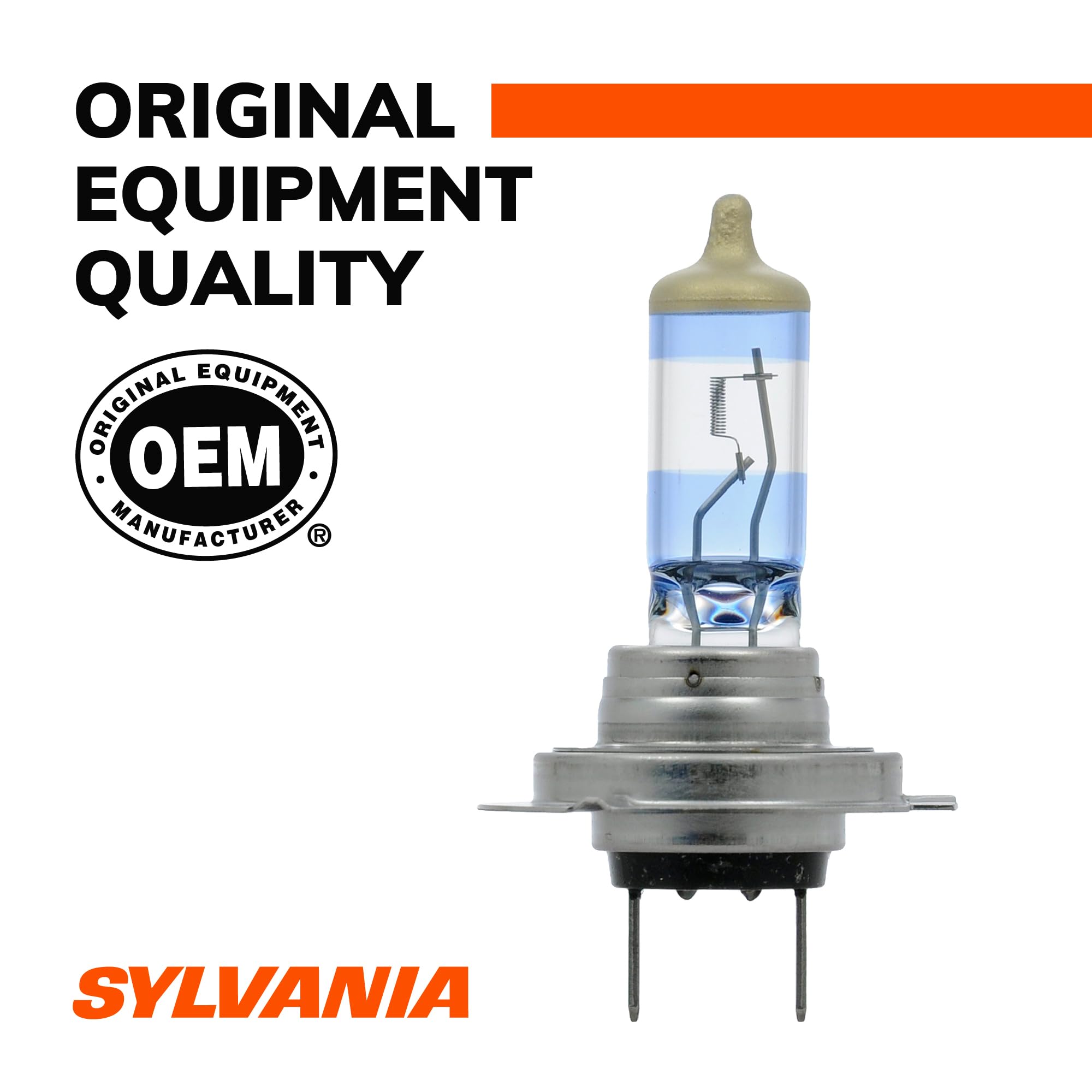 SYLVANIA H7 SilverStar Ultra Halogen Headlight Bulbs - High/Low/Fog Beam, Brightest Downroad Light, Tri-Band Technology (2-Pack)