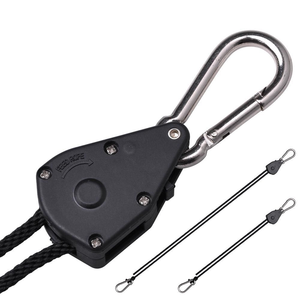TopoGrow Adjustable Rope Hanger for Grow Lights - 192PCS/96 Pairs, 150lb Capacity, Reinforced Nylon, Loose-Proof Design