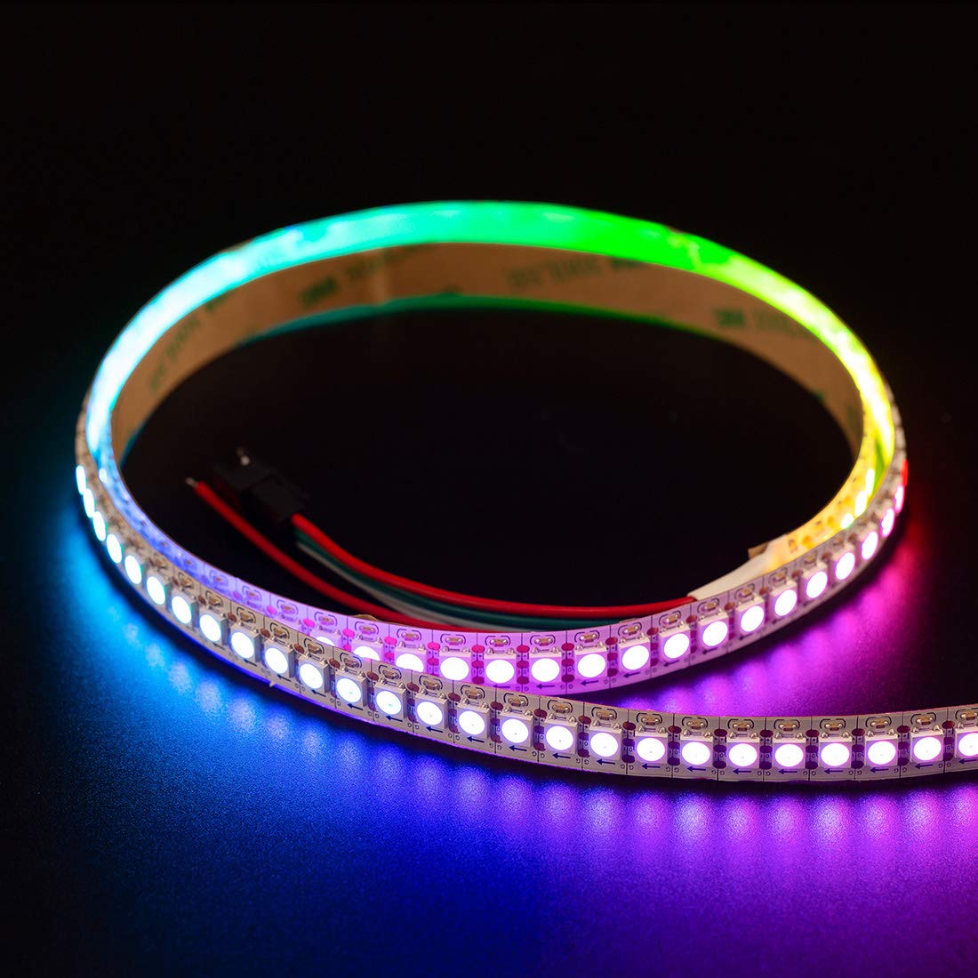 Btf-Lighting Rgbw Rgb+Warm White Sk6812 (Similar Ws2812B) Individually Addressable 3.3Ft 1M 144(2X72) Leds Flexible 4 Colors In 1 Led Dream Color Led Strip Ip30 Non-Waterproof Dc5V White Pcb