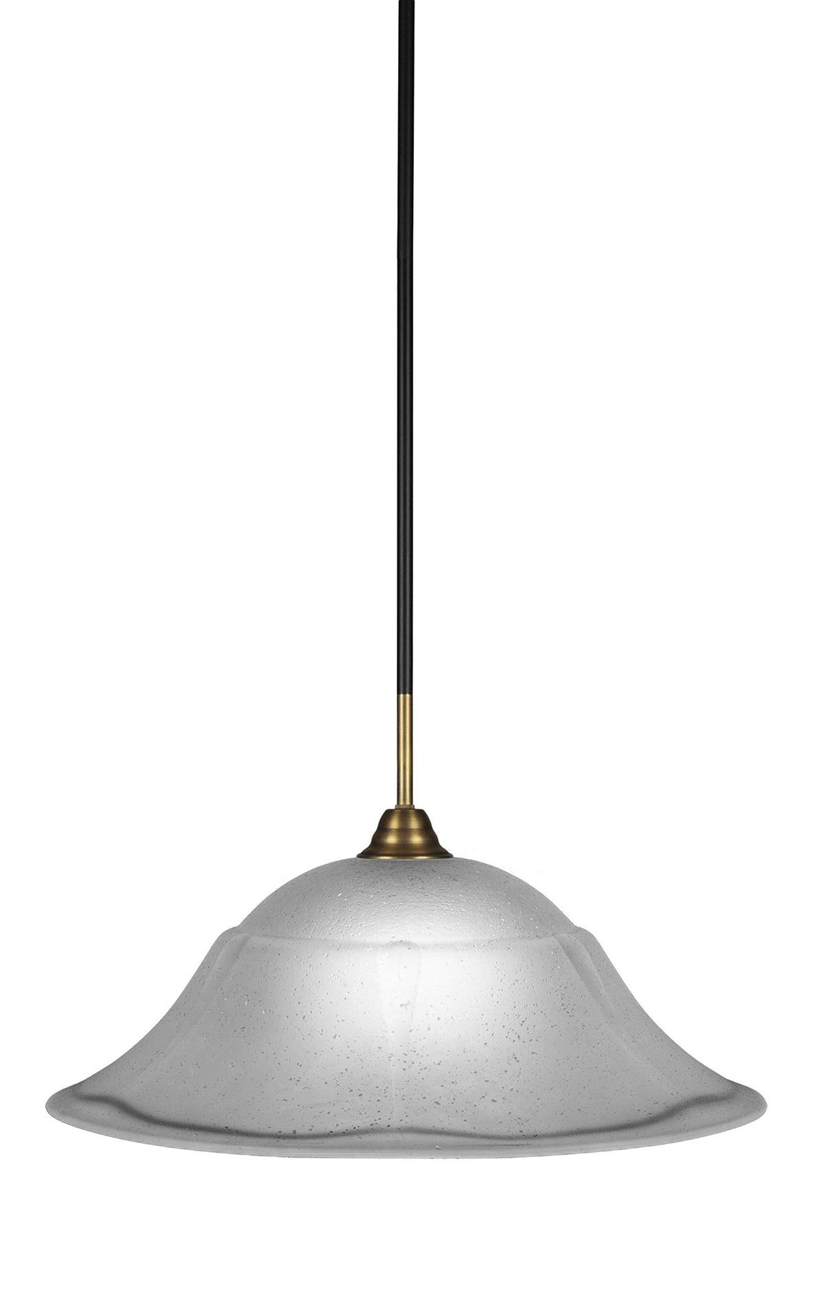 Toltec Lighting Paramount 1 Light Mini Pendant in Matte Black & Brass (3401-MBBR-53812)