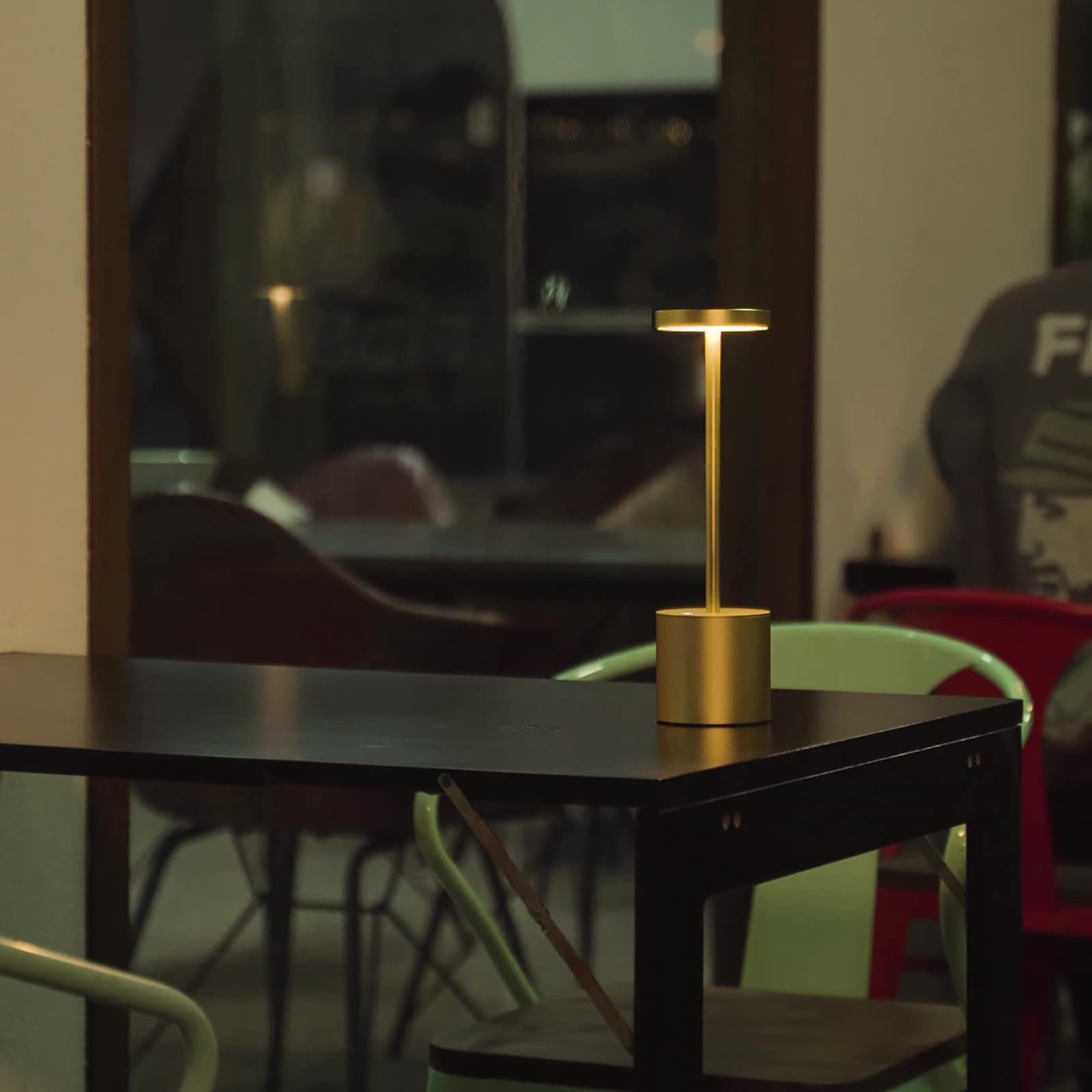 Yiben Cordless Table Lamp, Rechargeable Led Battery 5000Mah Metal Usb Portable Powered Desk Lamp, 3 Levels Brightness Light For