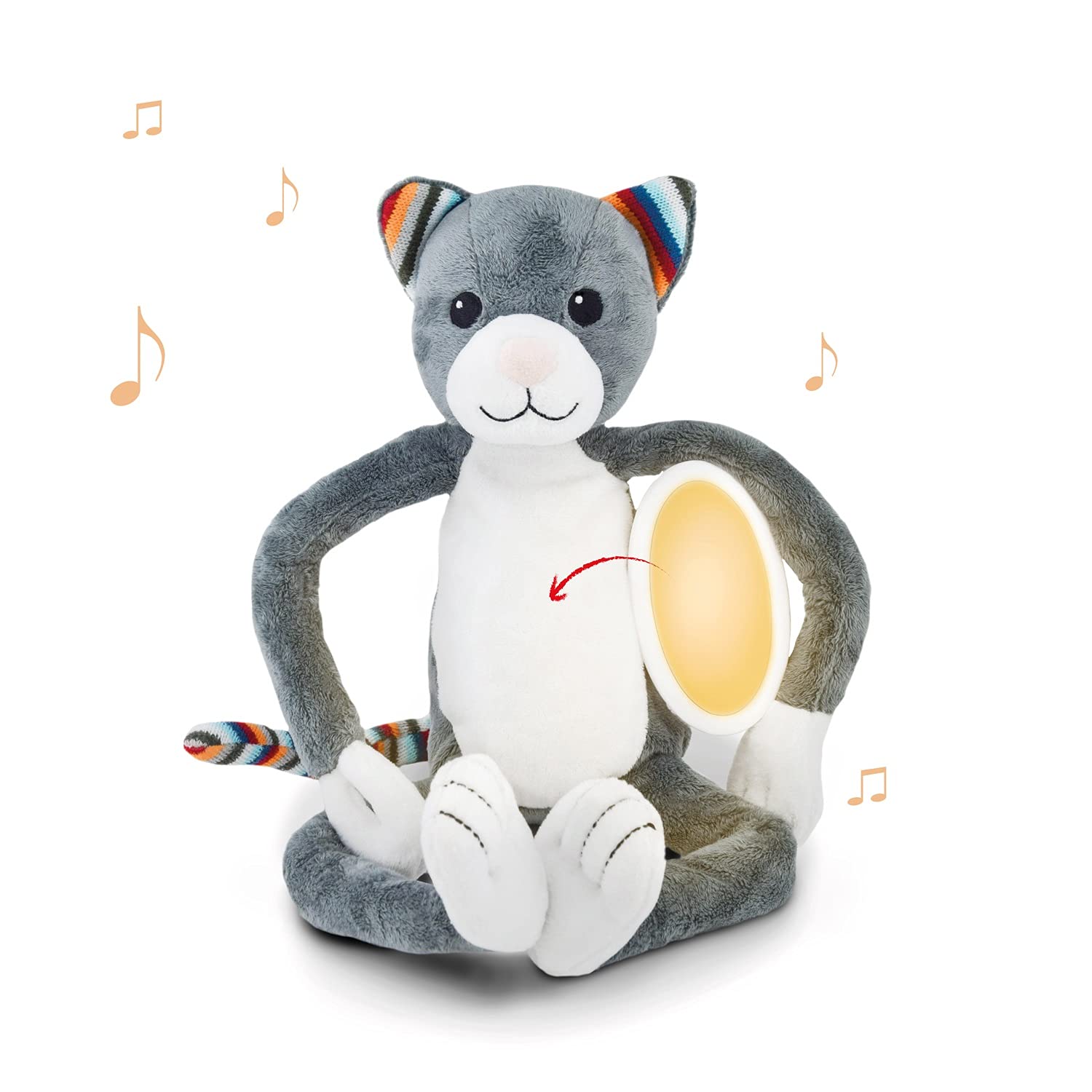azu Kids Nightlight Plush Toy - Katie The Cat Stuffed Animal Night Light with Soothing Sound Machine for Babies & Toddlers, Soft