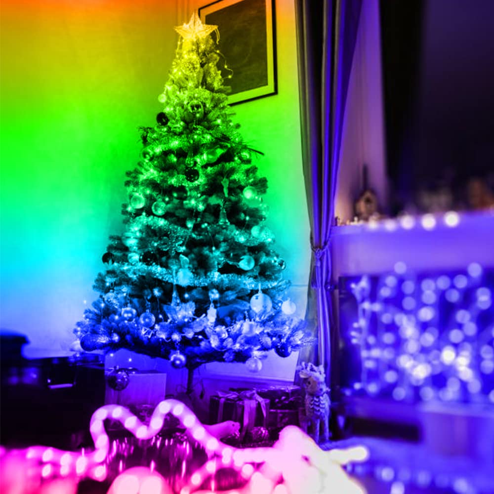 Ruishine Battery Operated Led Strip Lights 32.8Ft  Battery Powered Led Strip Lights For Bedroom Color Changing App Remote  Usb Led Lights For Tv  Room  Kitchen  Party
