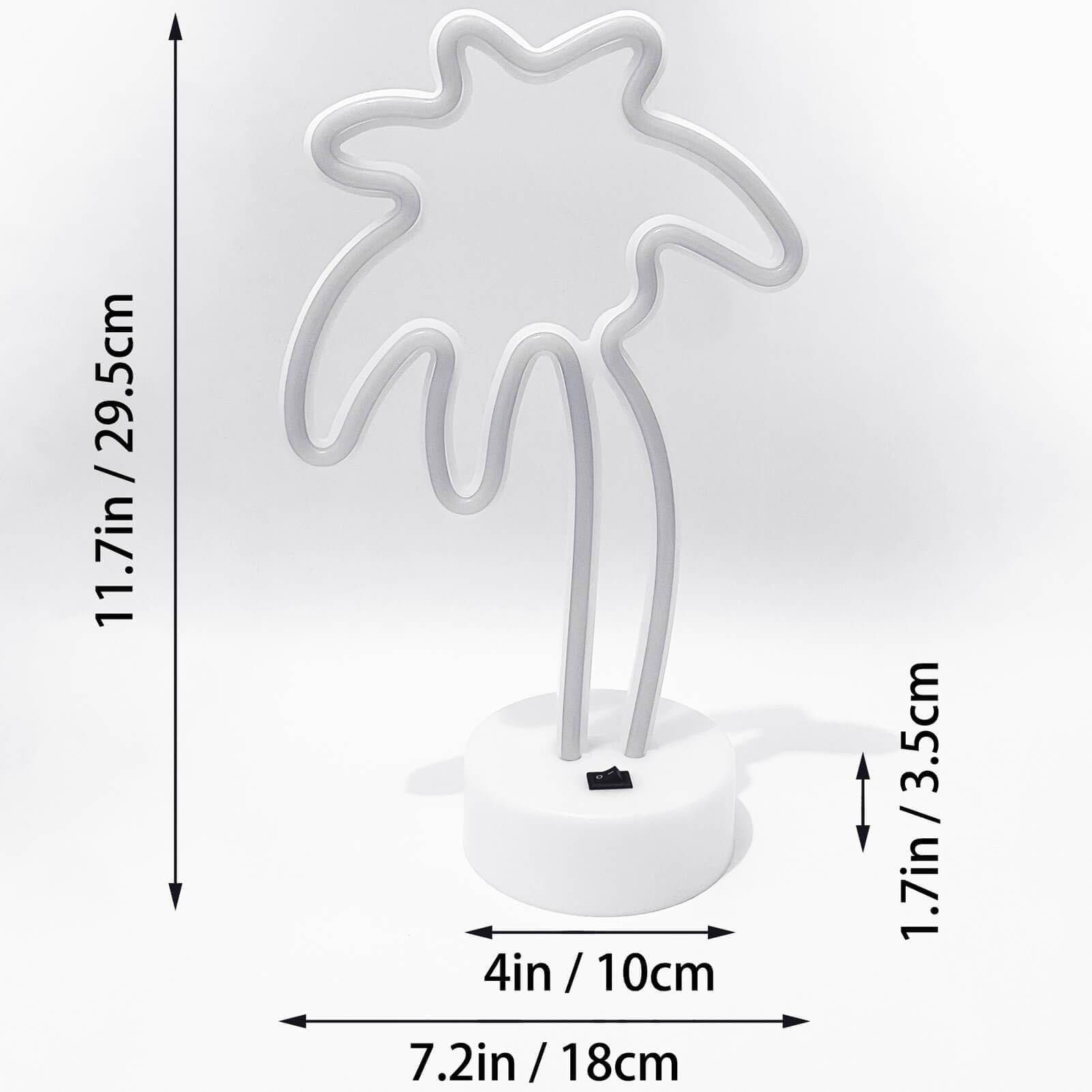 VIFULIN Neon Palm Tree Lights LED Palm Tree Lamp USB/Battery Operated Green Tropical Decor Model QDJZSDS.Z039GT