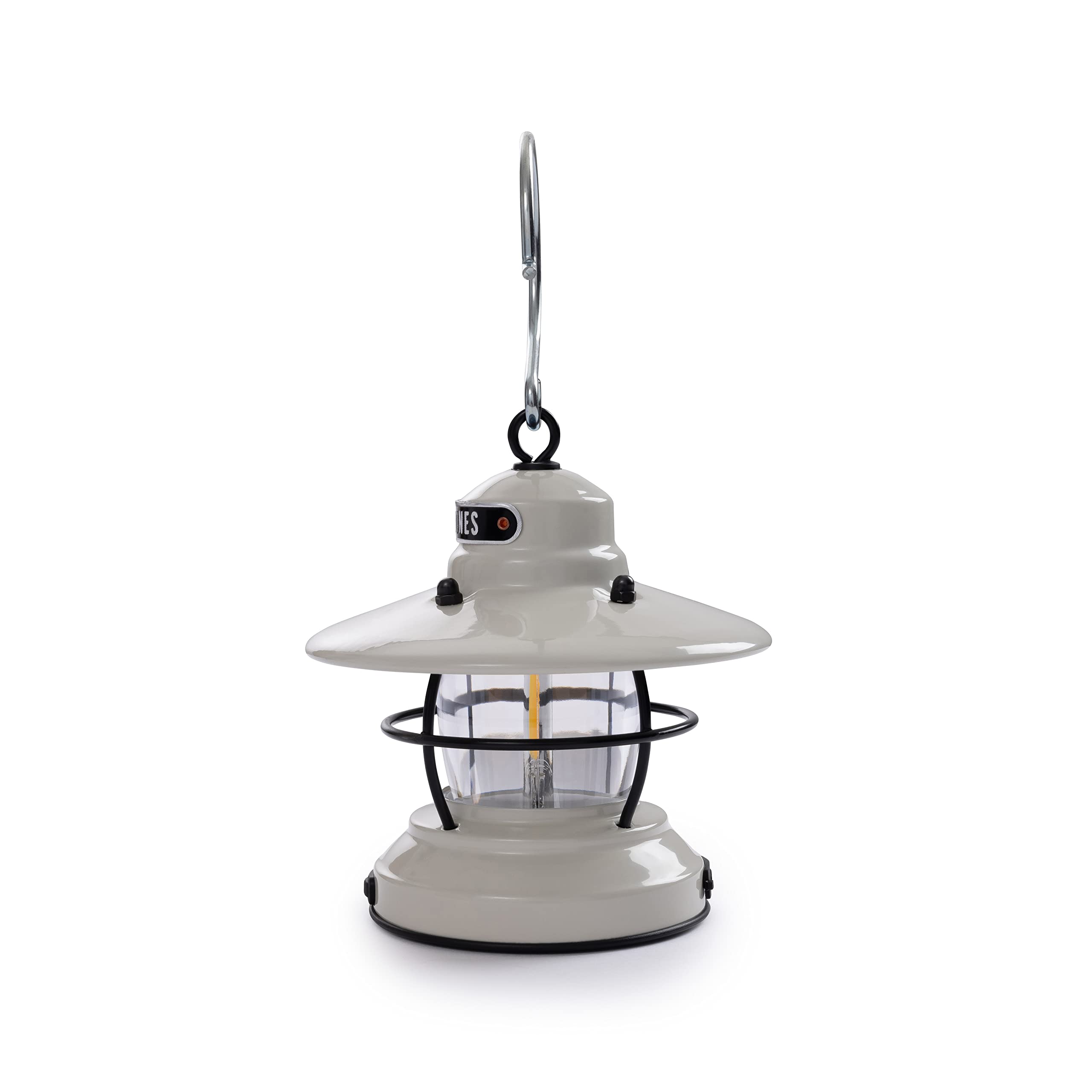 Barebones Edison Mini Lantern - Vintage LED Camping Light, Adjustable Brightness, Weatherproof, 1 Pack, Vintage White, Model LIV-170