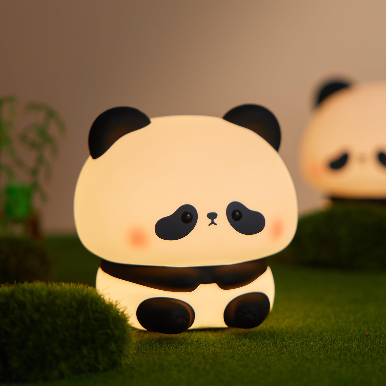 Cute Panda Night Light  Led Squishy Novelty Animal Night Lamp  Food Grade Silicone 3 Level Dimmable Breastfeeding Nursery Nightlight For Room Decor  Cute Gifts Stuff For Boys Girls Baby Children