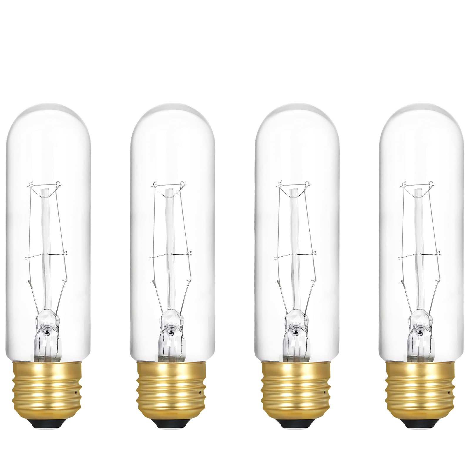 Mmbgjkg 40 Watt T10 Clear Tubular Incandescent Light Bulb, Vintage Style Showcase Bulb,Showcase Lamp,Dimmable For Desk Lamp,Curi