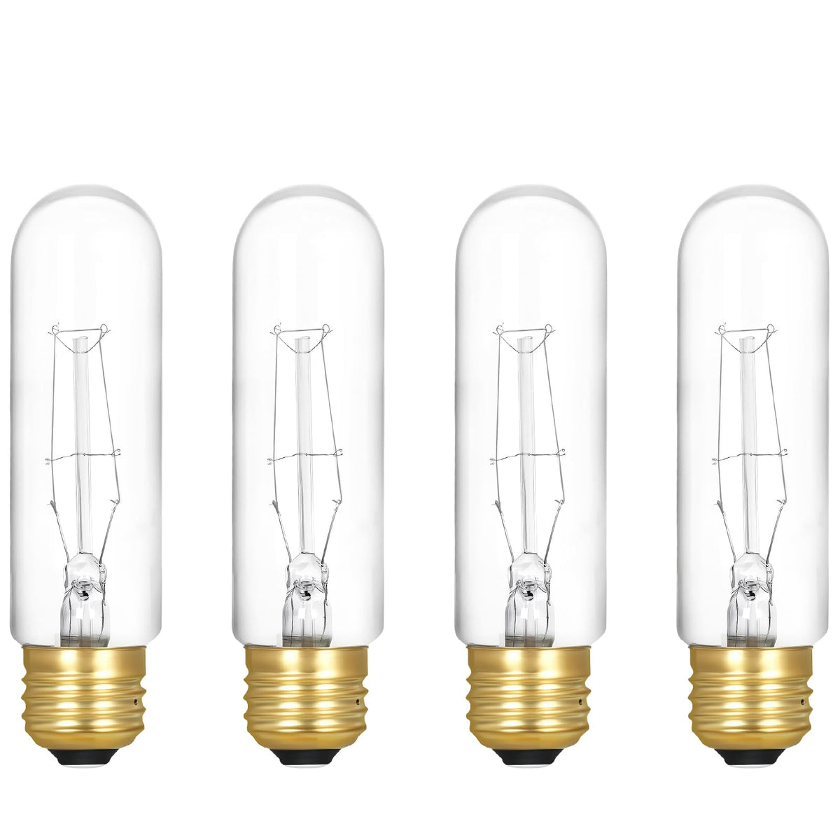 Mmbgjkg 40 Watt T10 Clear Tubular Incandescent Light Bulb, Vintage Style Showcase Bulb,Showcase Lamp,Dimmable For Desk Lamp,Curi