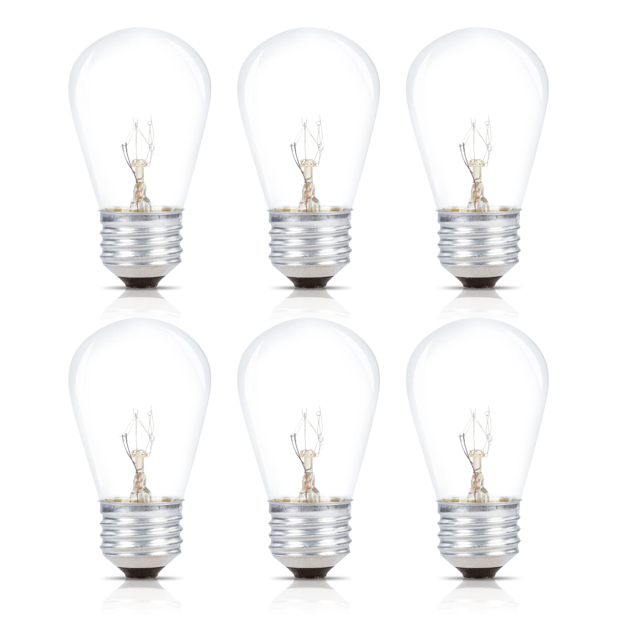 Simba Lighting String Light Outdoor S14 Replacement Bulb 11W E26 Medium Screw Base For Decorating Patio, Caf  , Pergola, Porch,