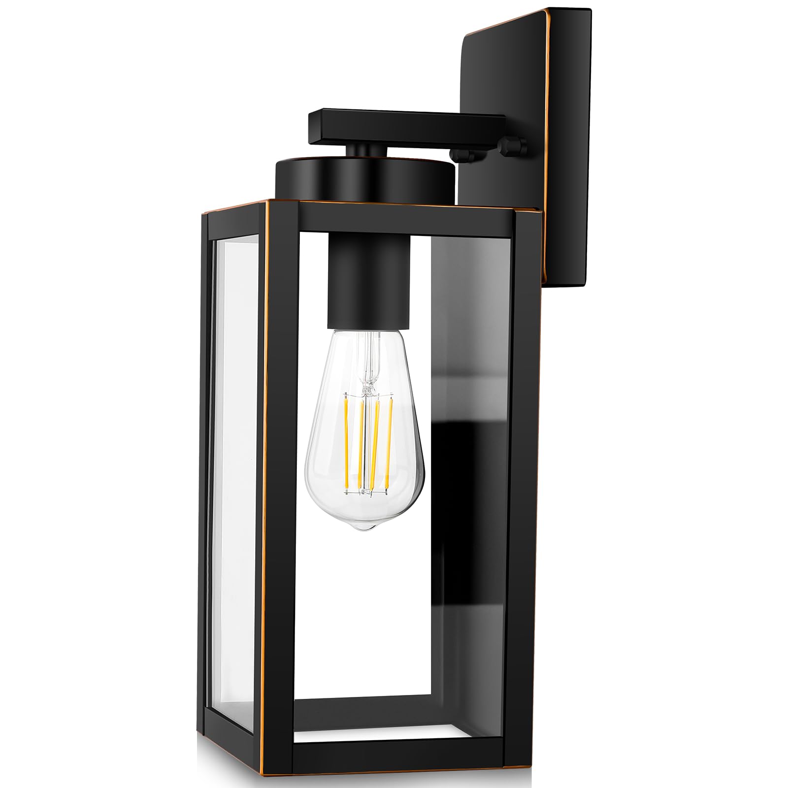BesLowe Outdoor Wall Light Fixtures, Exterior Waterproof Wall Lanterns, Bronze Porch Sconces Wall Mounted Lighting with E26 Sock