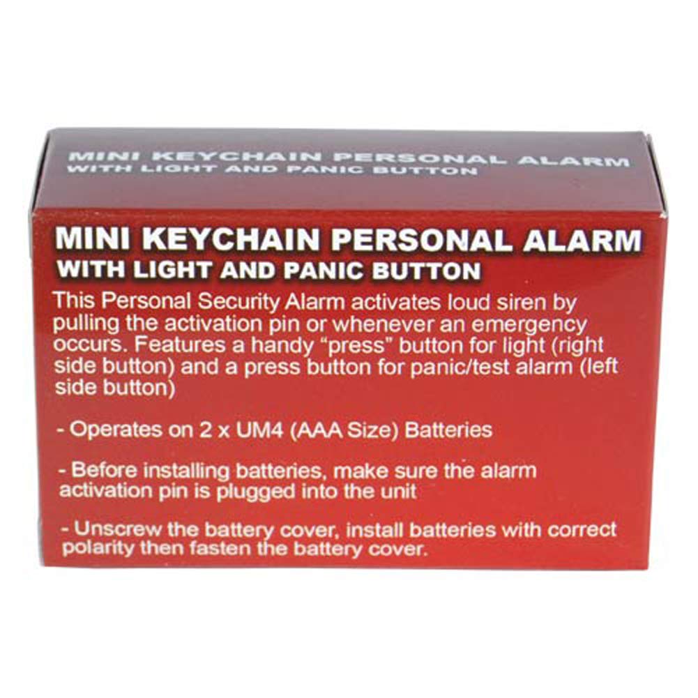 Safety Technology Keychain Alarm With Light - Blue Personal Security Device