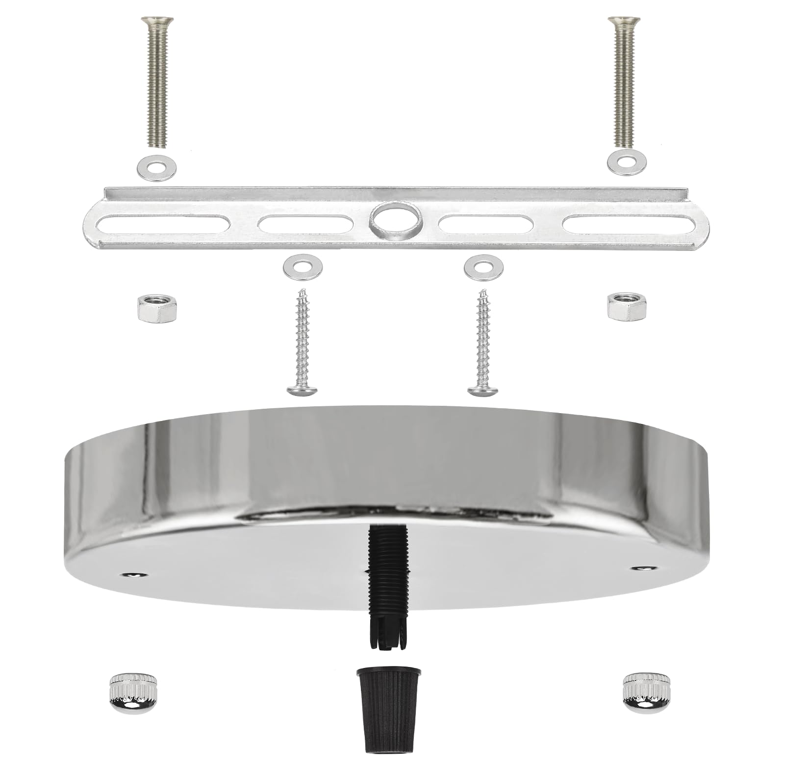 Sangle Sopffy Pendant Light Canopy Kit  4.7 Inches Ceiling Lighting Canopy Kit With All Mounting Hardware Modern Chandelier Ceiling Plate Cover For Pendant Lighting Fixtures (Silver  4.7 Inch)