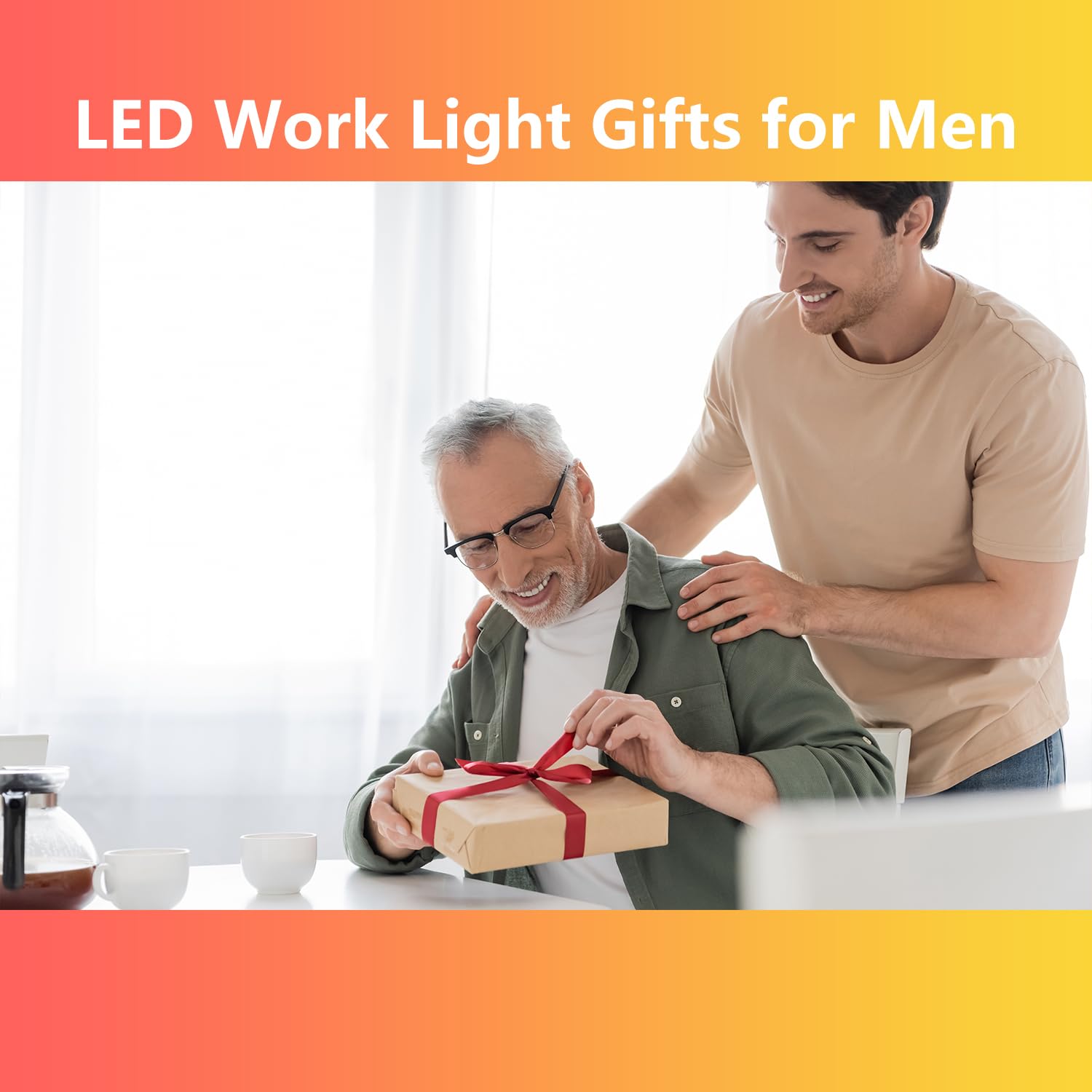 Mechanilite Under Hood Work Light Bar  3000Lm Led Magnetic Light Bar With Hooks  5200Mah Cordless Rechargeable Hood Light For Mechanic/Car Repairing/Garage-Red