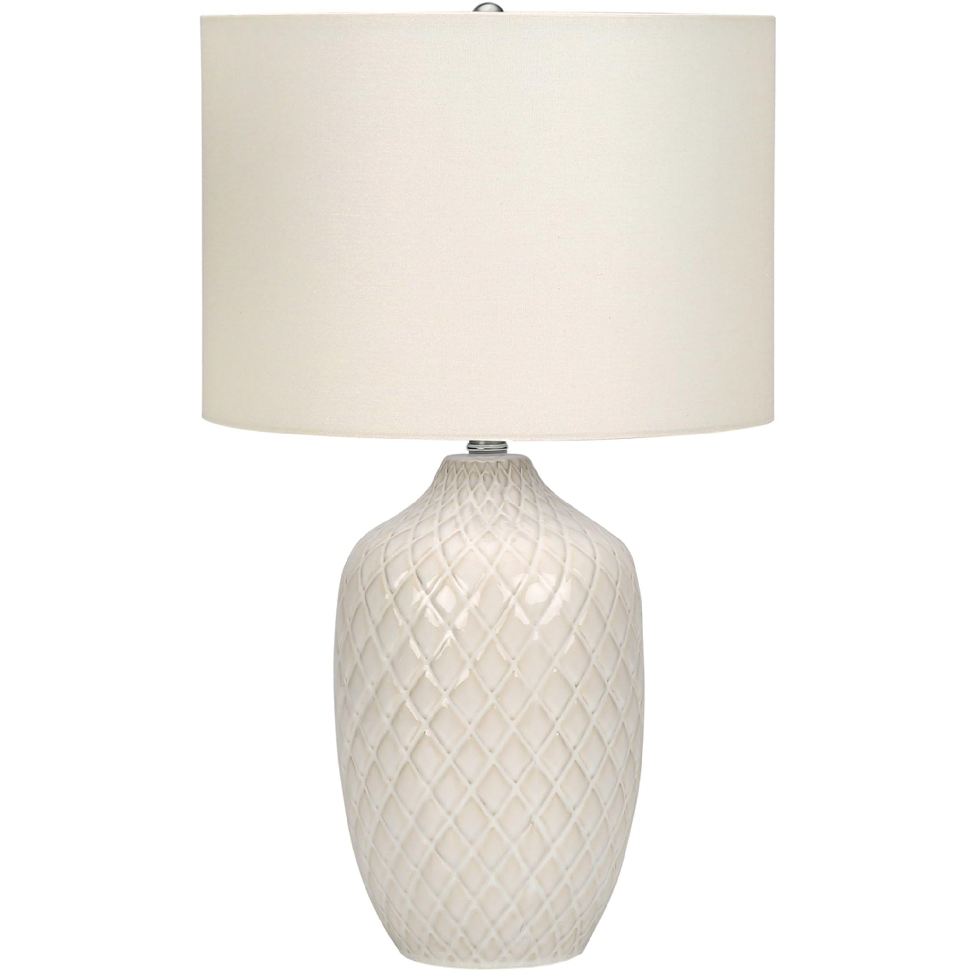 Monarch Specialties 9707 Lightingtable Lamp, Cream Ceramic, Ivory Shade, Transitional Lighting-25 H Table, 15&quot; L X 15&quot; W X 25&quot; H