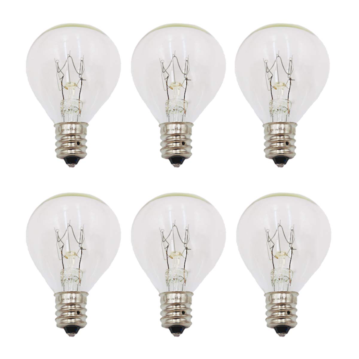 Snnalosses 20 Watt Wax Melt Warmer Light Bulbs for Scentsy Mid-Size Wax Warmer and Candle Warmers 120 Volt/E12 Clear Light Bulbs Warmwhite Long Last Lifespan 6Packs