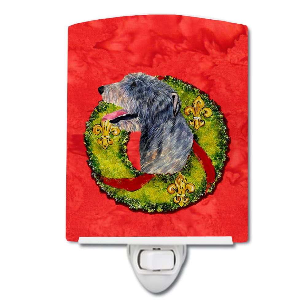 Carolines Treasures Ceramic Night Light, Irish Wolfhound, 6x4x3in, Model SS4193CNL, UL-Certified, Ideal for Bedroom, Bathroom, Kitchen