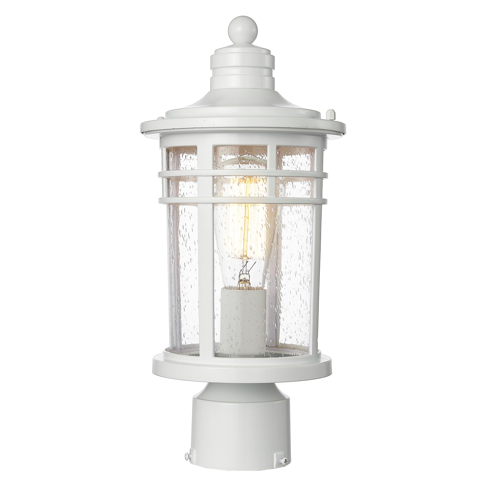 Darkaway Outdoor Post Light, Waterproof Aluminum, Medium Size, White, Model 6X20P WH, 1 Pack