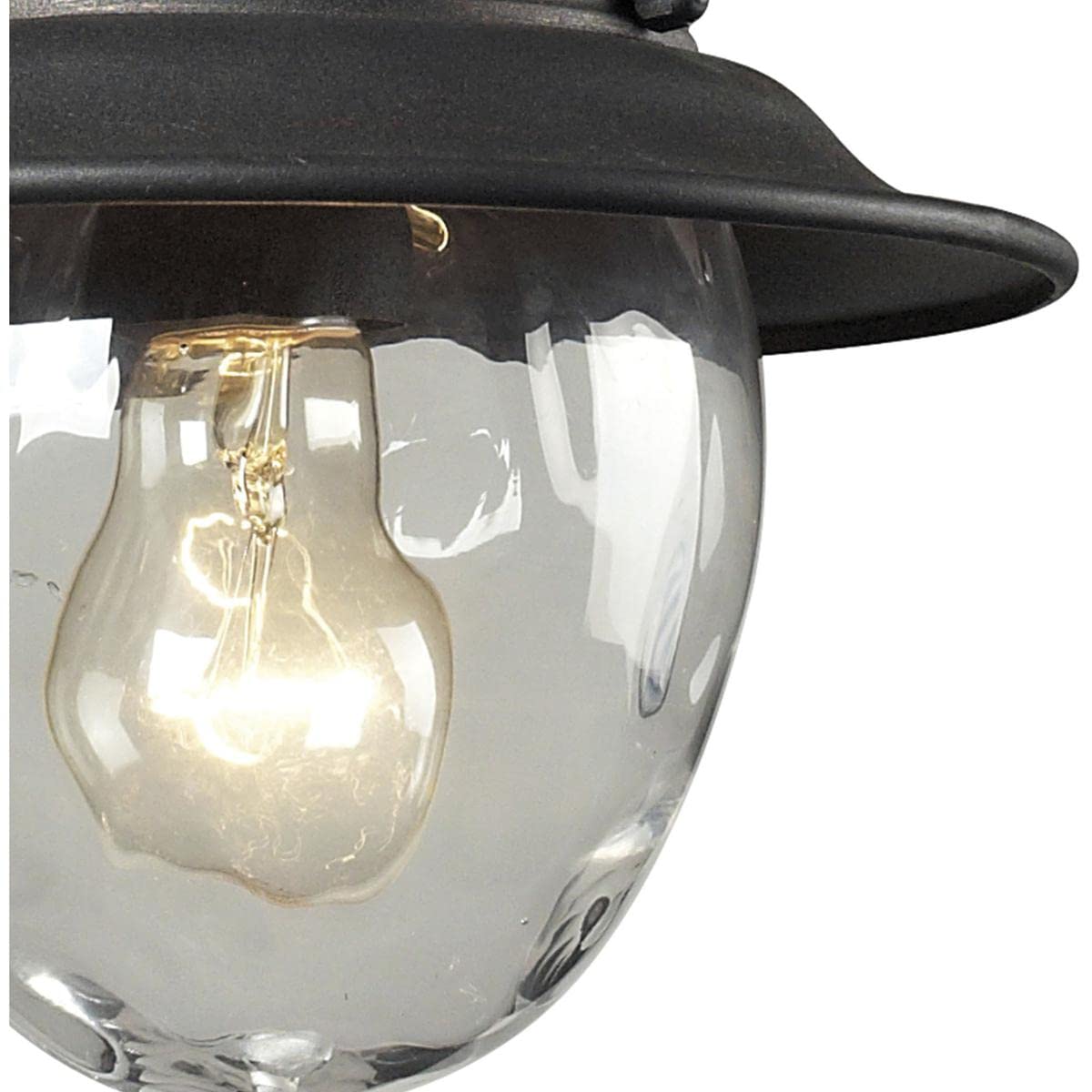 Elk Home 1-Light Outdoor Pendant, 8&quot; Wide, Weathered Charcoal Aluminum Fixture