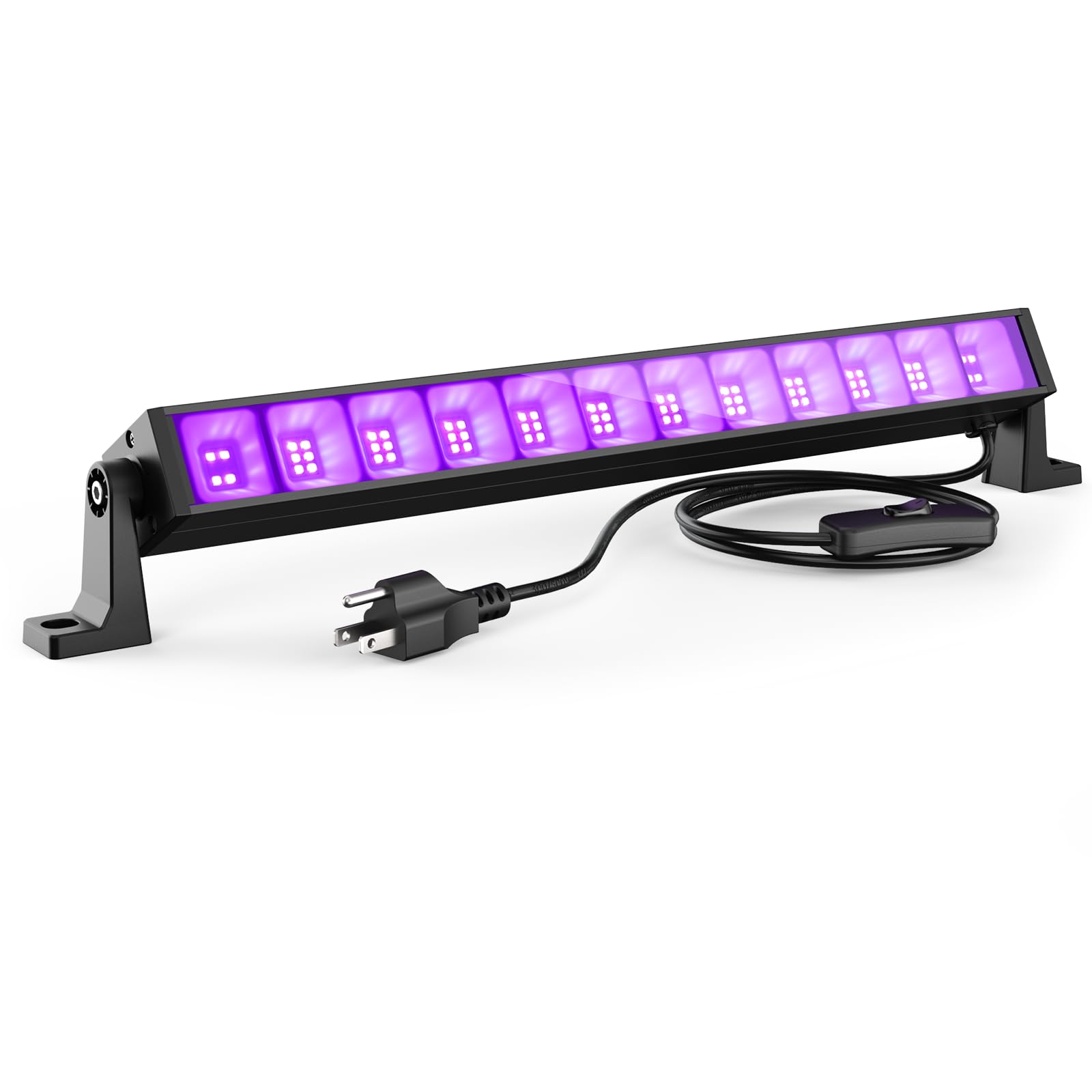 Atfoyer 40W Led Black Light Bar - Fluorescent Lighting For Parties & Halloween, Covers 484 Sq.Ft, Aluminum, Black, Model Atc40Ctuv