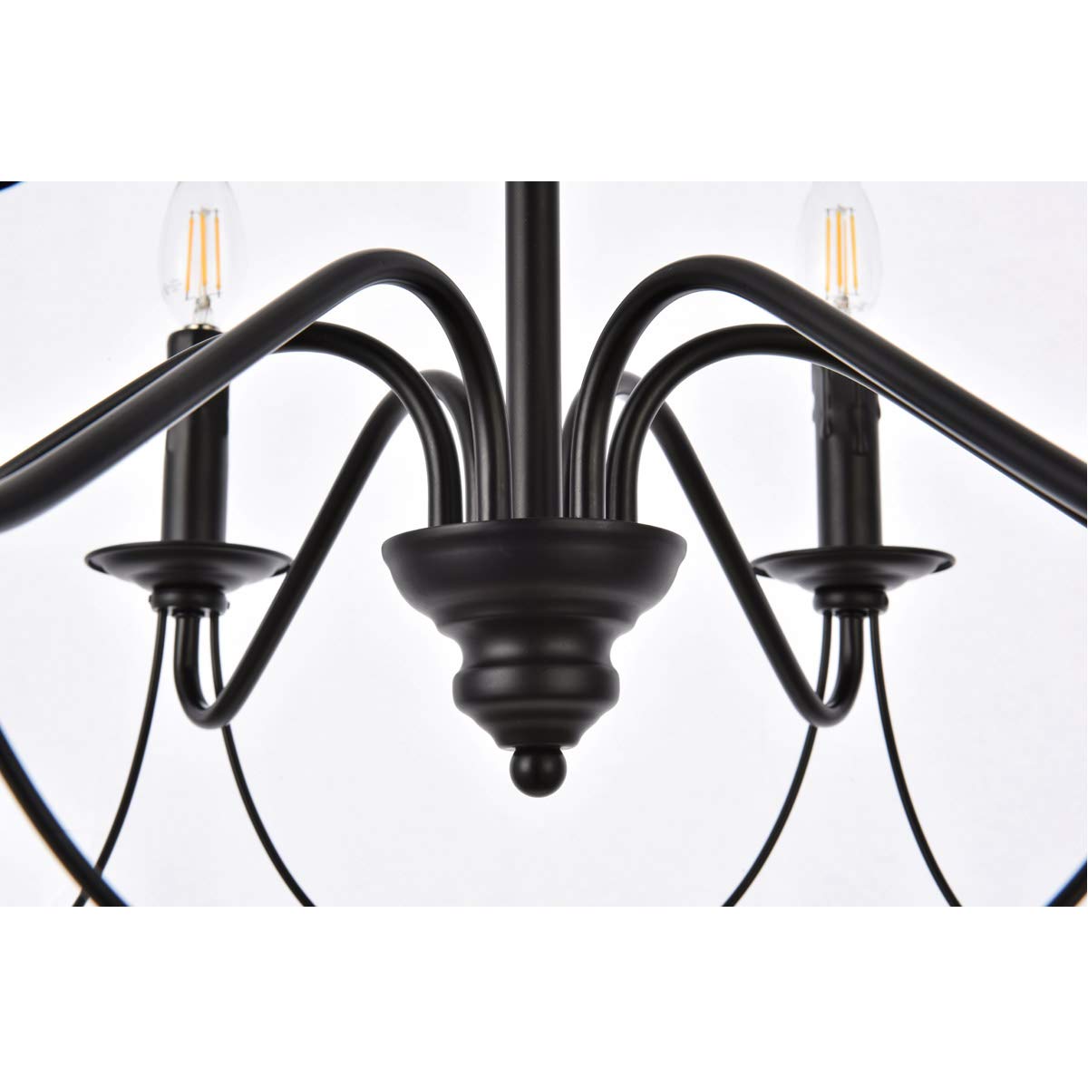 Elegant Lighting Living District Westley 6 Lights Pendant in Black