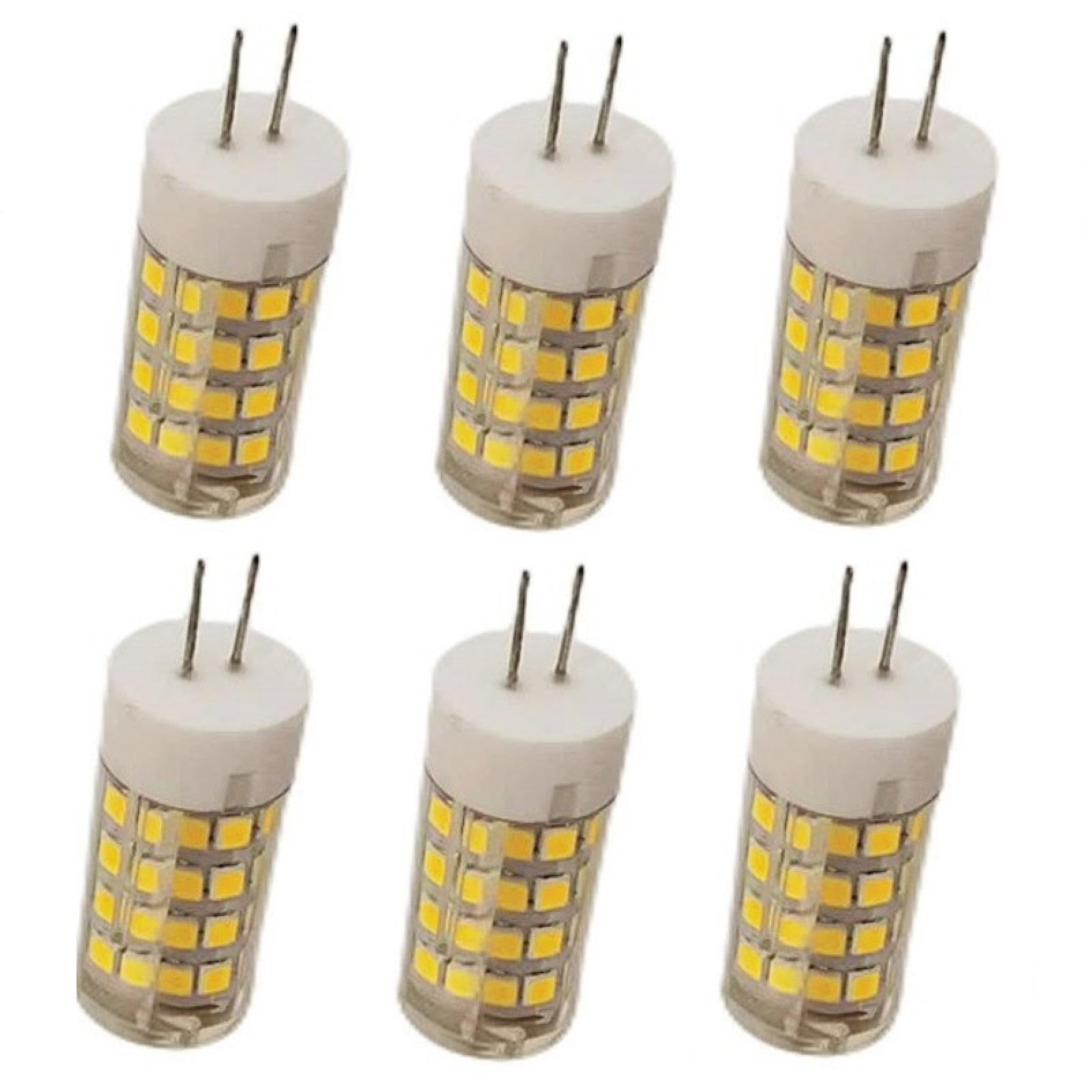 DLEDMOP 6PCS G4/G9 AC110V 3W LED Light Bulb 5 Watt Cool White 6000K 360 Beam Angle G4/G9 7W Halogen Replacement Bulb 5W Warm Whi