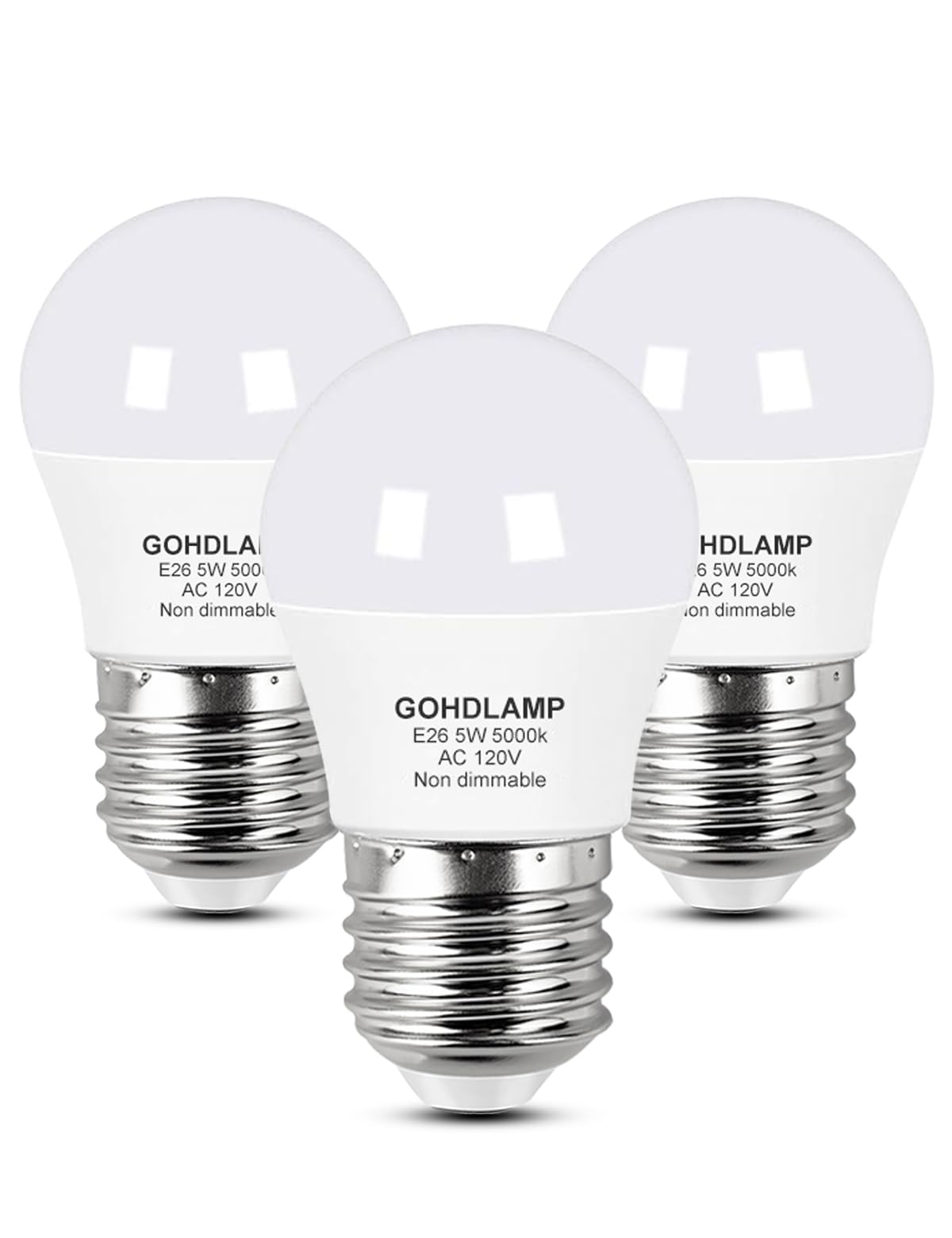 Gohdlamp Led Refrigerator Light Bulb 5W 50Watt Equivalent,Waterproof Replacement For Frigidaire,120V E26 A15 Freezer Light Bulbs