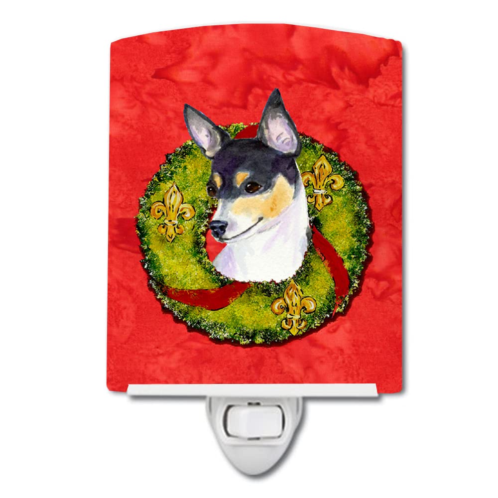 Carolines Treasures Ceramic Night Light Fox Terrier, Model SS4205CNL, 6x4x3 inches, Ideal for Bedroom, Bathroom, Nursery, Multicolor
