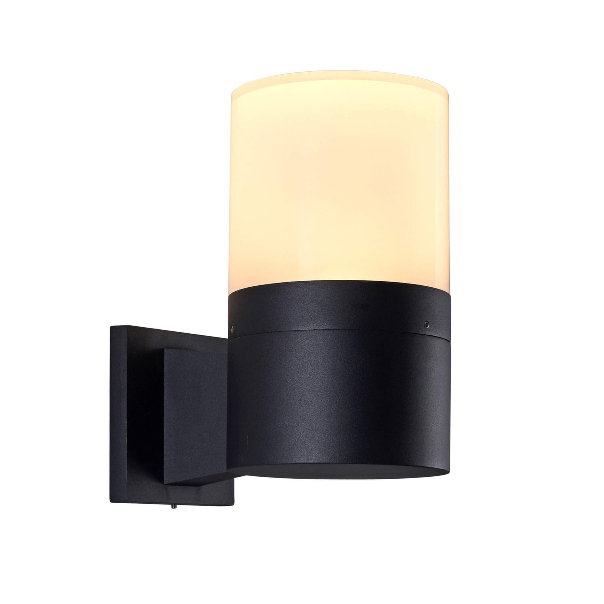 VONN 10in Integrated LED Outdoor Wall Sconce, Aluminum, Matte Black, Model VOW1754BL, 5-Watt, 5.5inL x 8.25inW