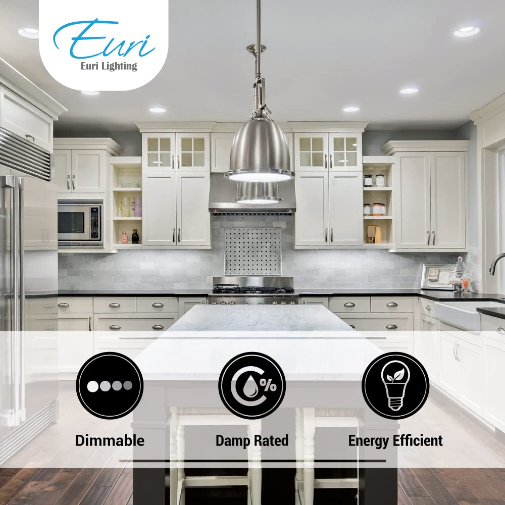 Euri Lighting Dimmable Led Par16 7W Bright White 4000K, 500Lm, E26 Base, Model Ep16-7W4040Ew, Damp Rated, Energy