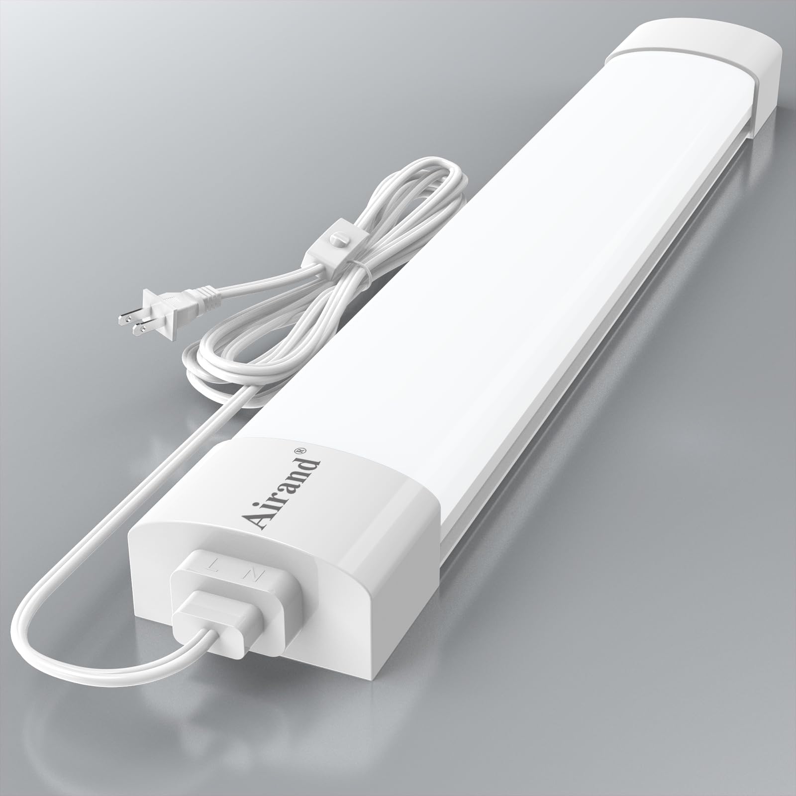 LED Ceiling Light with Plug, 5000k LED Tube Lights with Plug 16W Plug in Ceiling Lights Fixture Linkable LED Closet Lights with 