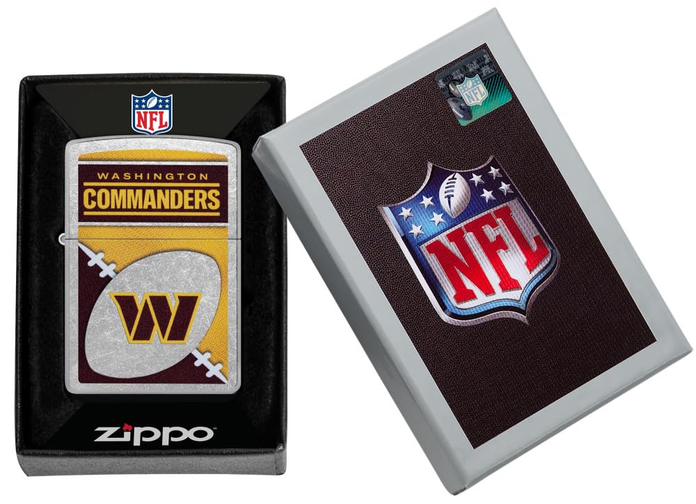 Zippo Nfl Washington Commanders Street Chrome Pocket Lighter
