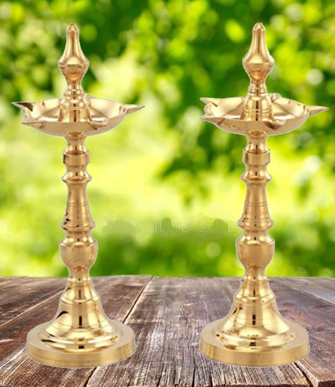 Ansh Boutique Brass Traditional Kerala Brass Oil Or Ghee Diya,Deepak, Lamp,Deepam Long Diyas for Home,Pooja Room,Pancharti,Panch