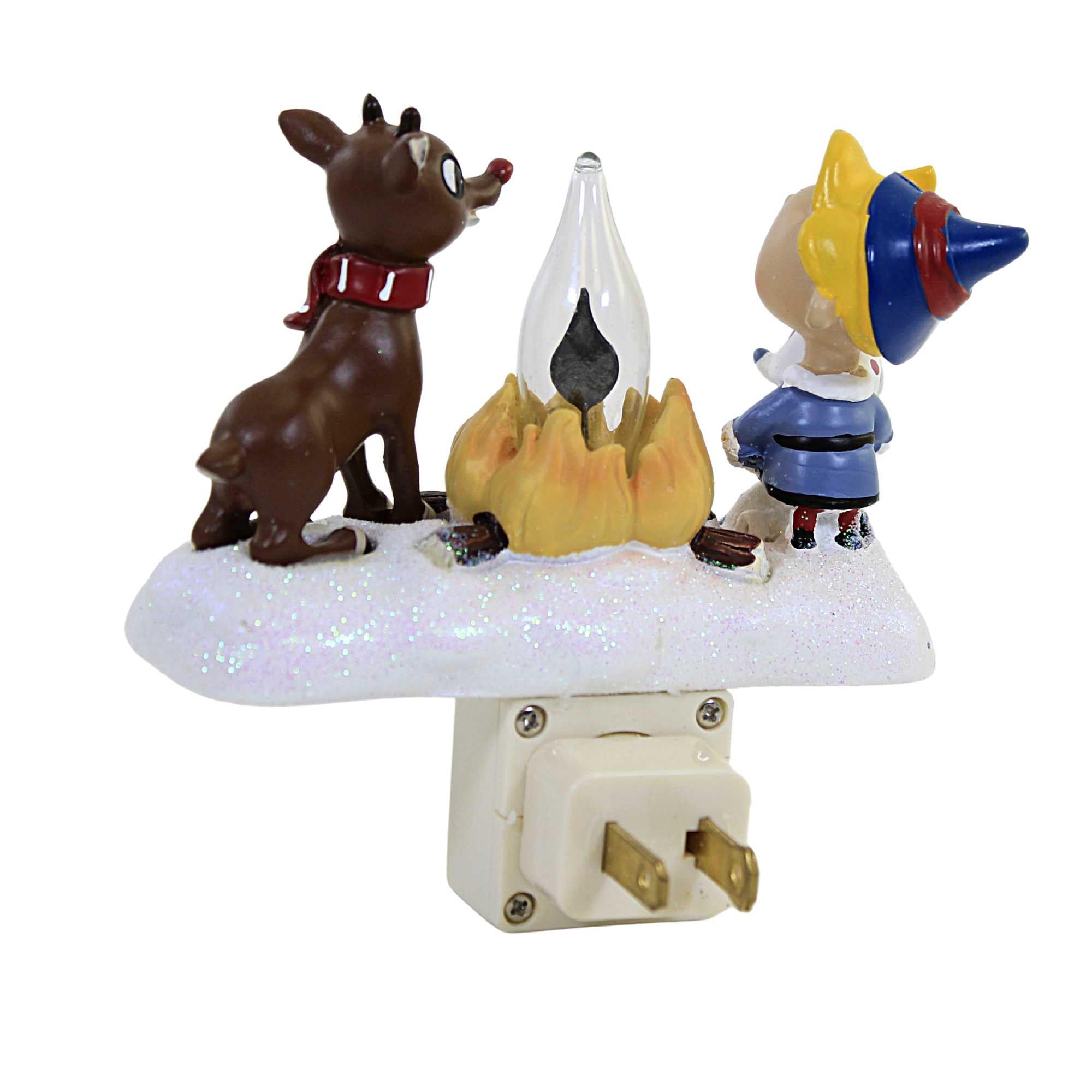 Roman Night Light - 4.5 Inch Polyresin Swivel Plug with Flickering Effect, Multicolor, Model 165108