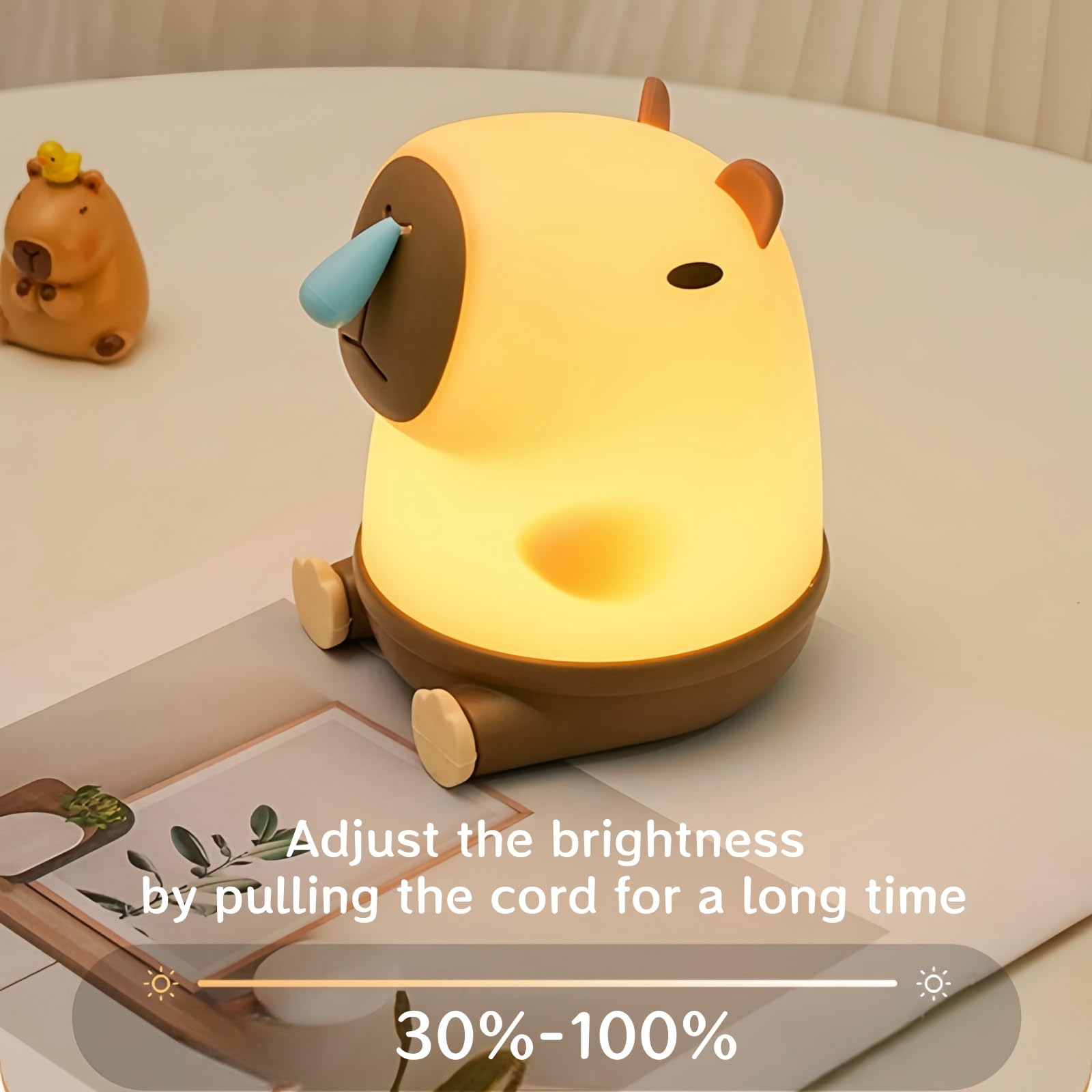 Angtuo Capybara Night Light, Dimmable Capybara Lamp, Capybara Light, Cute Room Decor