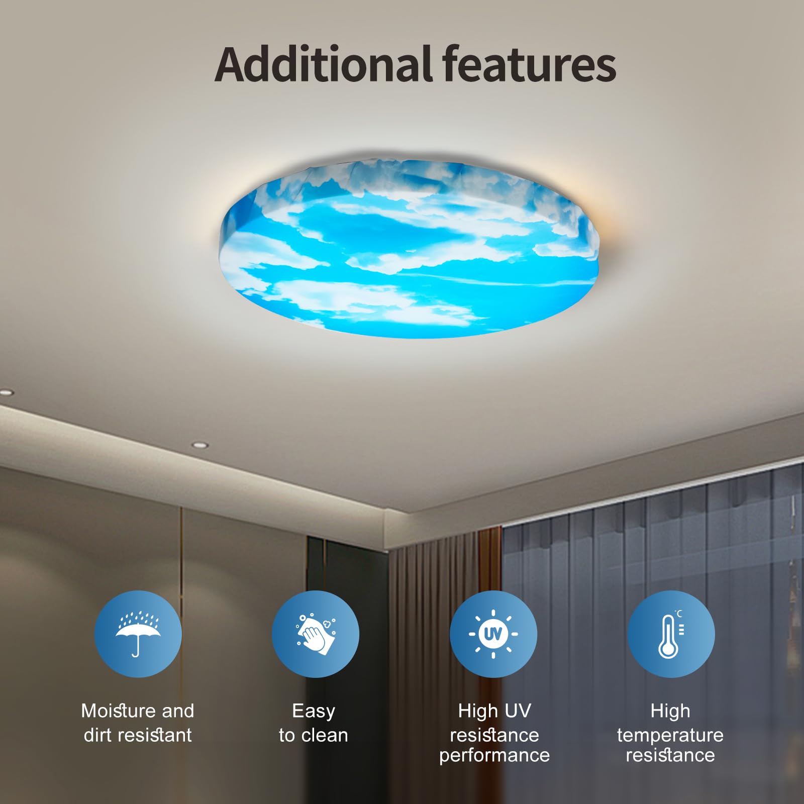 Casazen 12'' Ceiling Light Cover, 2 Pcs Flush Mount Light Fixture Cover, Fabric Ceiling Light Fixture Cover, Light Filters For B