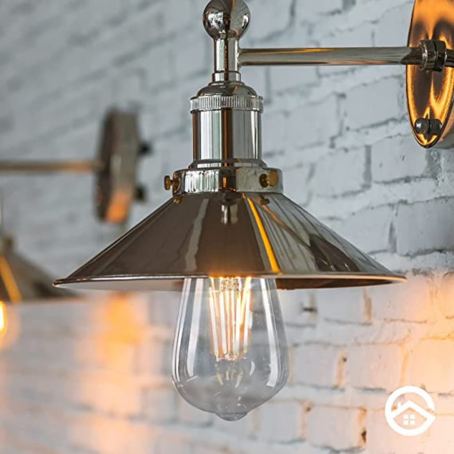Basics Hardware LED Edison Light Bulbs - Dimmable Bulb, ST64 Vintage Style Decorative Lamp 2700k - Lasts 30k+ Hours, 60W, 110V,
