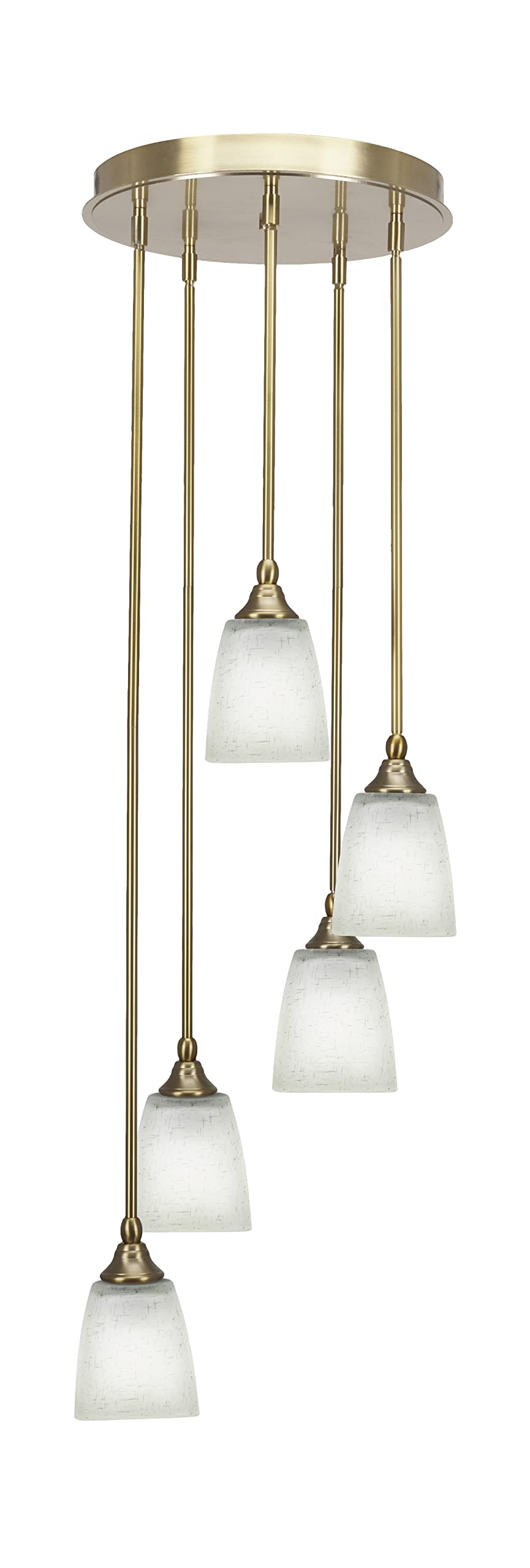 Empire 5 Light Cluster Pendalier in New Age Brass Finish (2145-NAB-460)