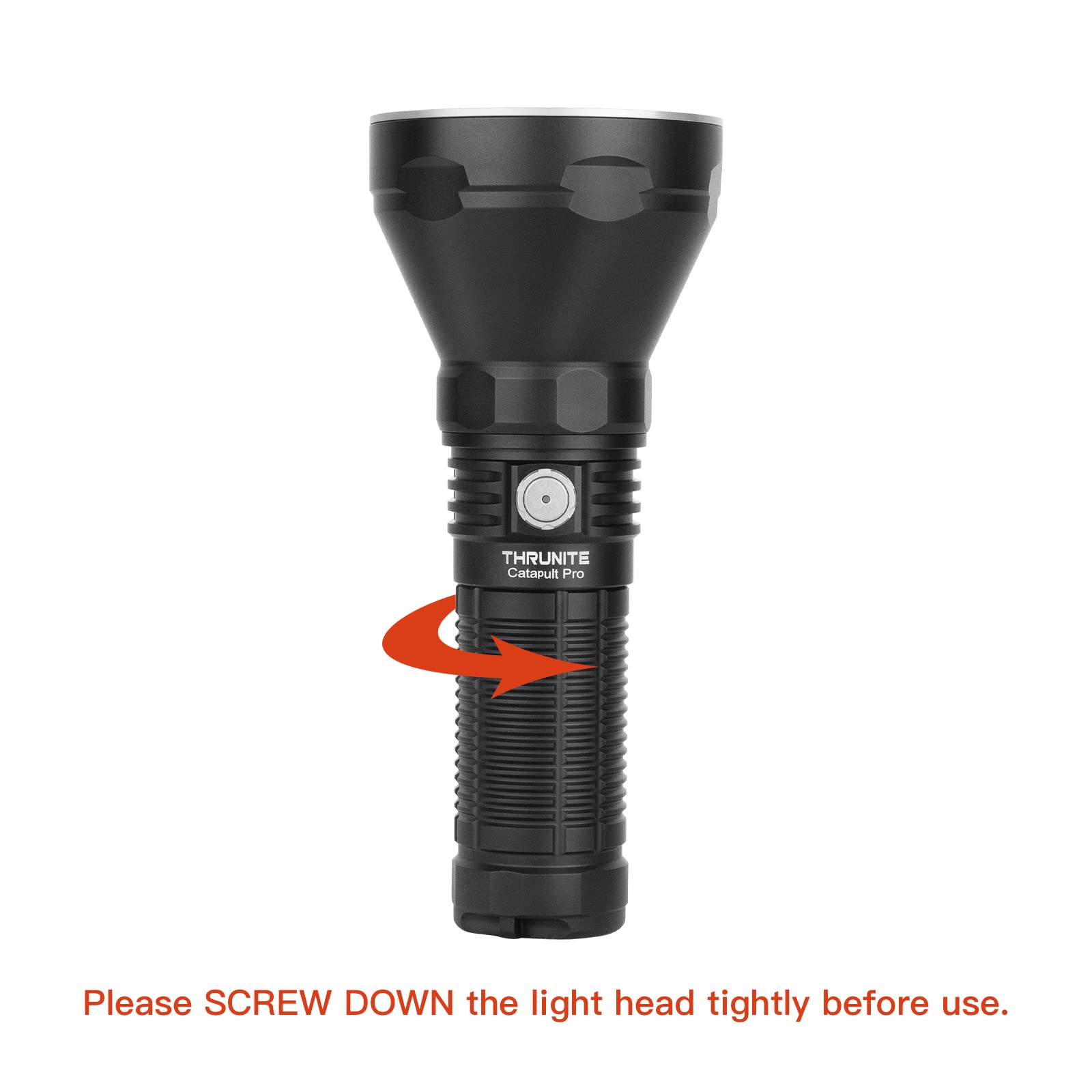 ThruNite Catapult Pro Rechargeable Flashlight, 2713 Lumens, 1005m Throw, CW, Black Aluminum, Ideal for Hiking, Camping, and Hunting