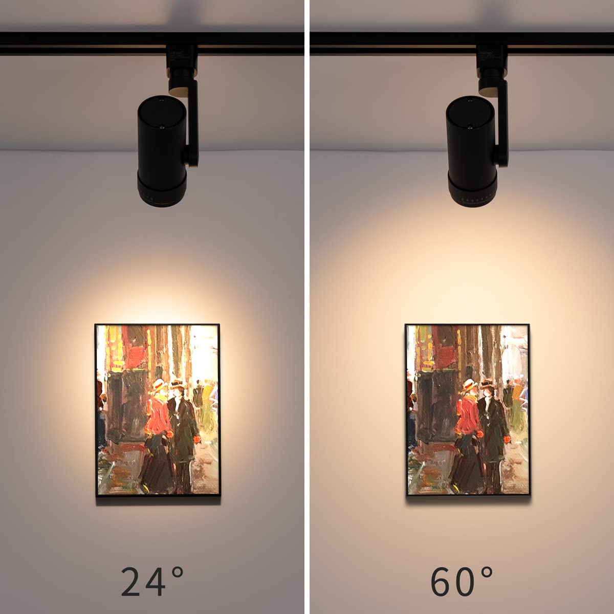 Mirrea Led Track Lighting Heads, 13.5W, 90 Cri, 3000K Warm White, Adjustable Beam,