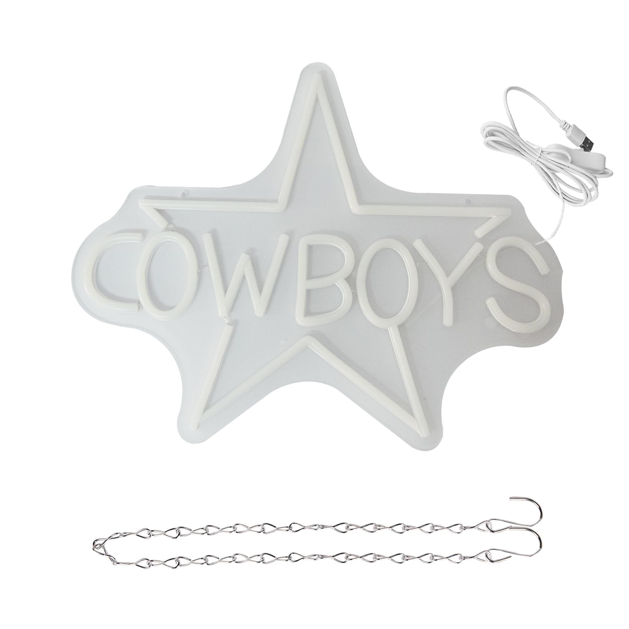 FTMGGDG Football Neon Sign LED Light Wall Decor 16.1x13 inches Acrylic Cowboys Model FMXD800